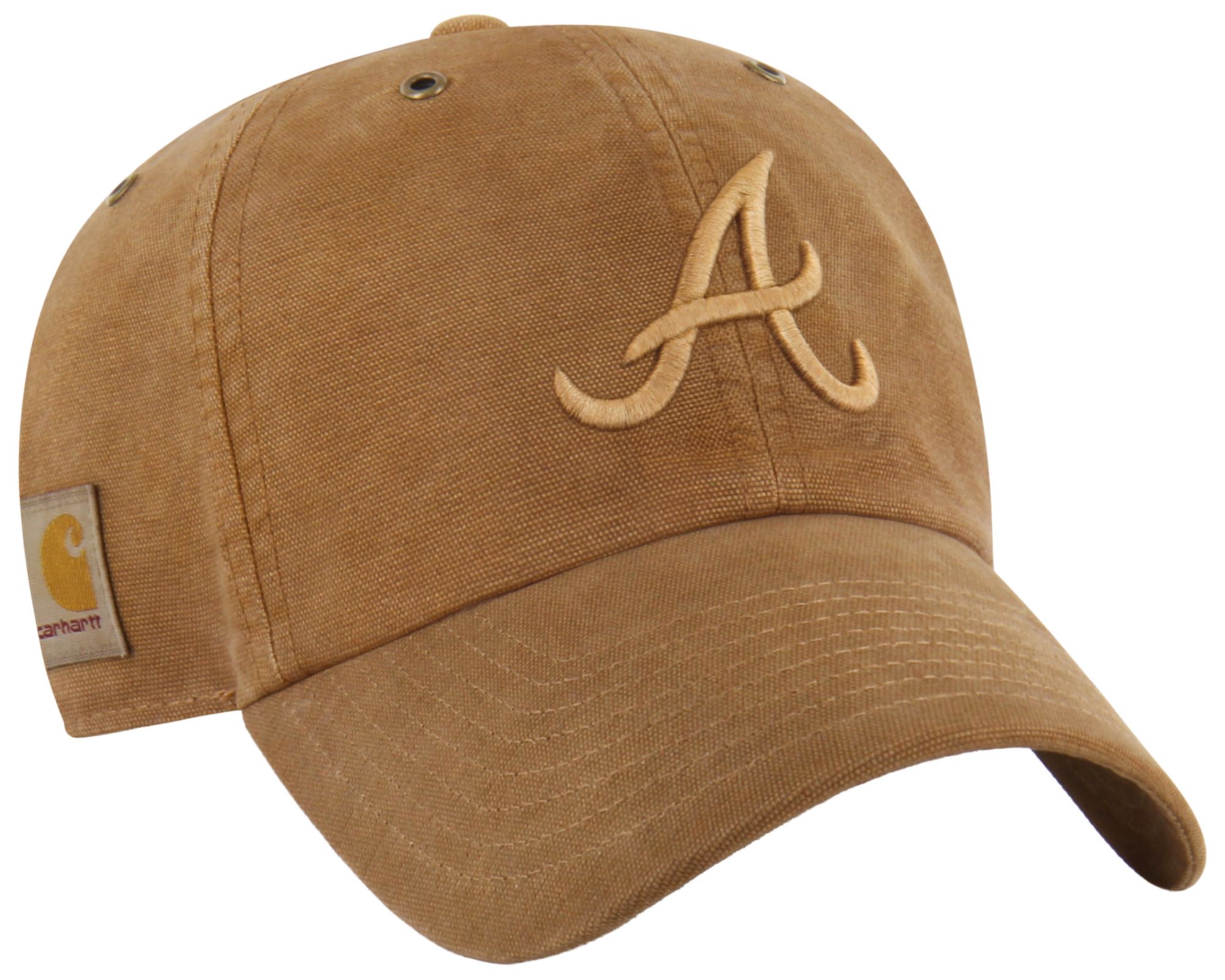 Carhartt x '47 Adult Atlanta Braves Brown Dyed Clean Up Adjustable Hat