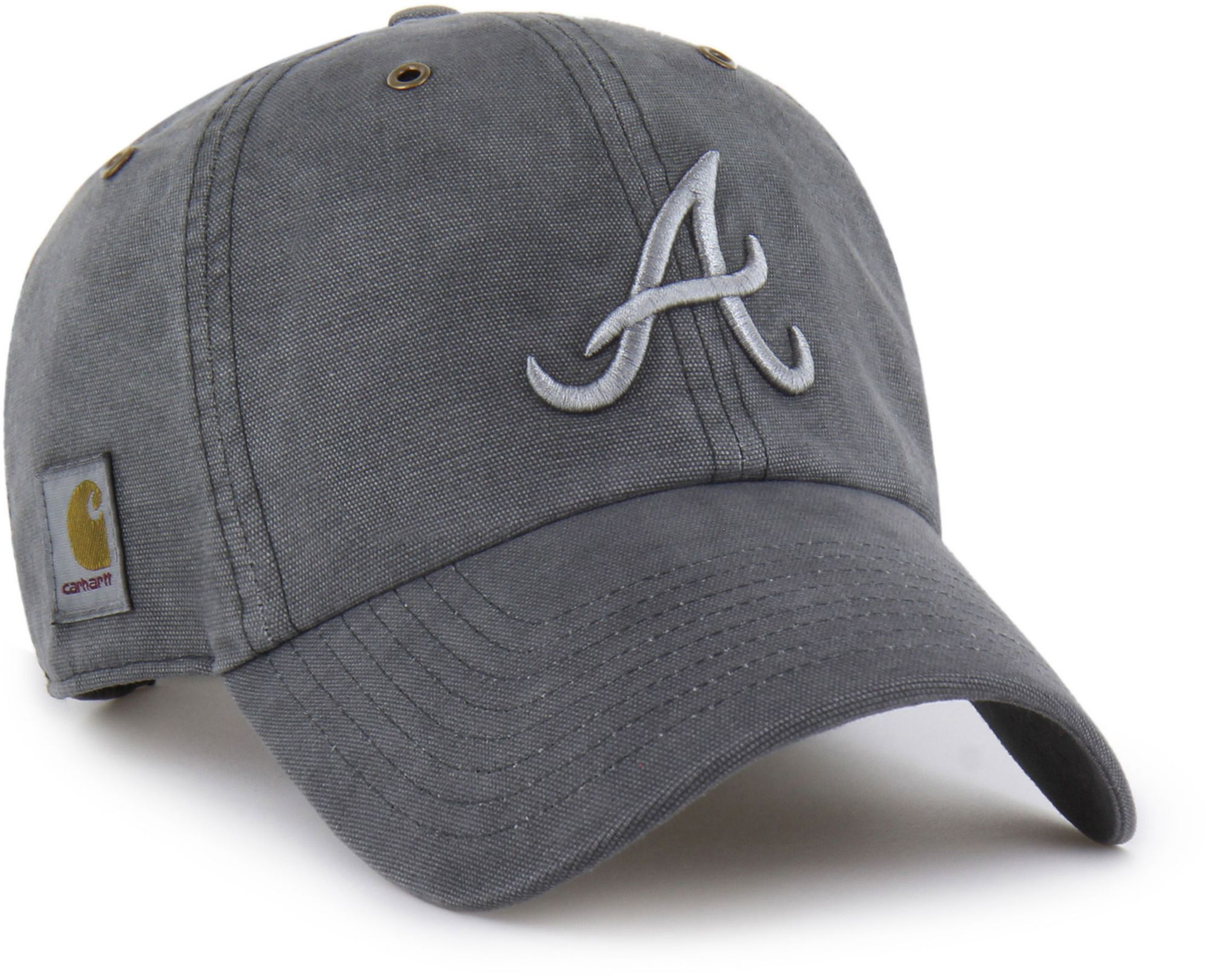 Carhartt x '47 Adult Atlanta Braves Charcoal Garment Dyed Clean Up Adjustable Hat