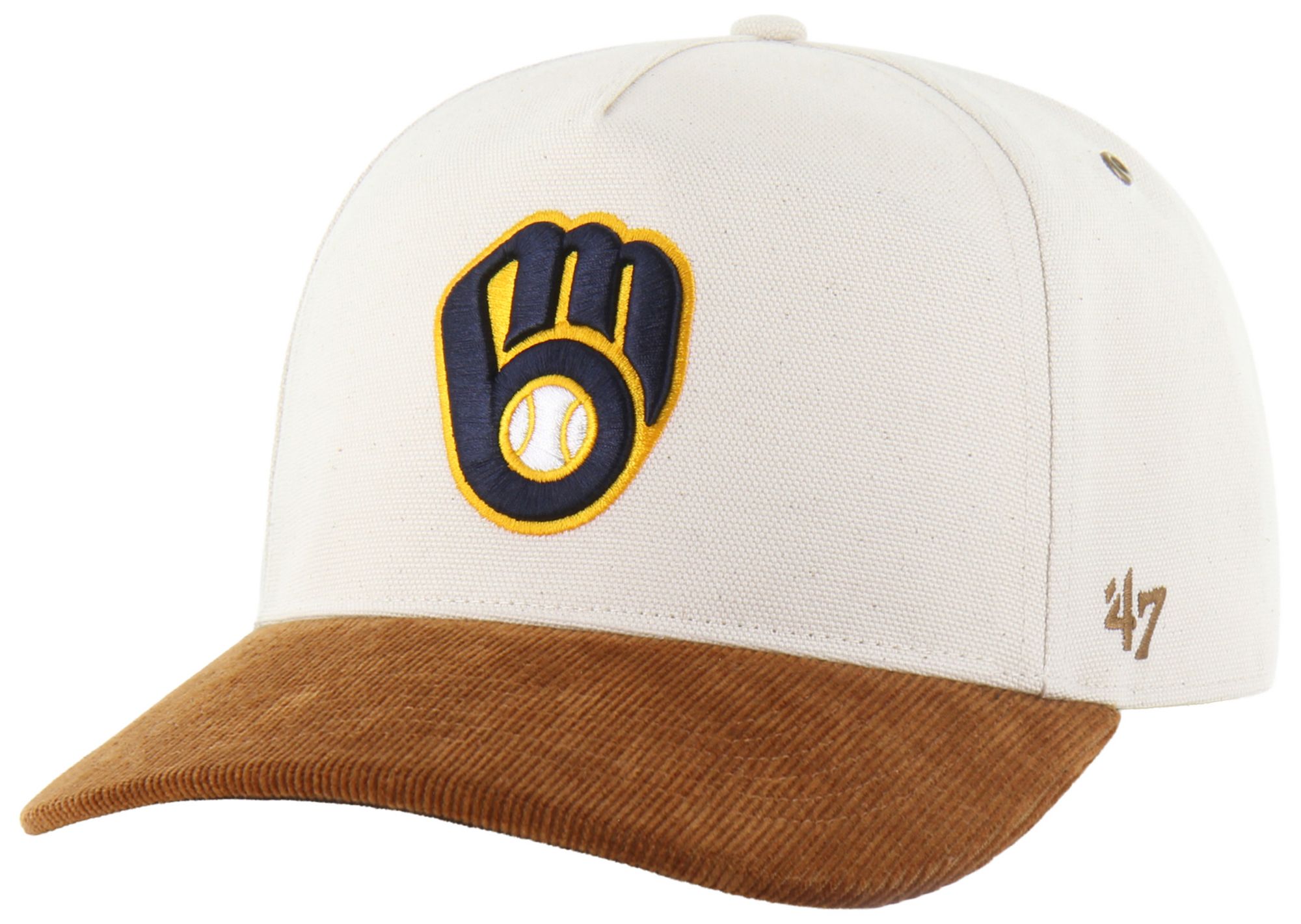 Carhartt x '47 Adult Milwaukee Brewers Cream Undyed Hitch Adjustable Hat