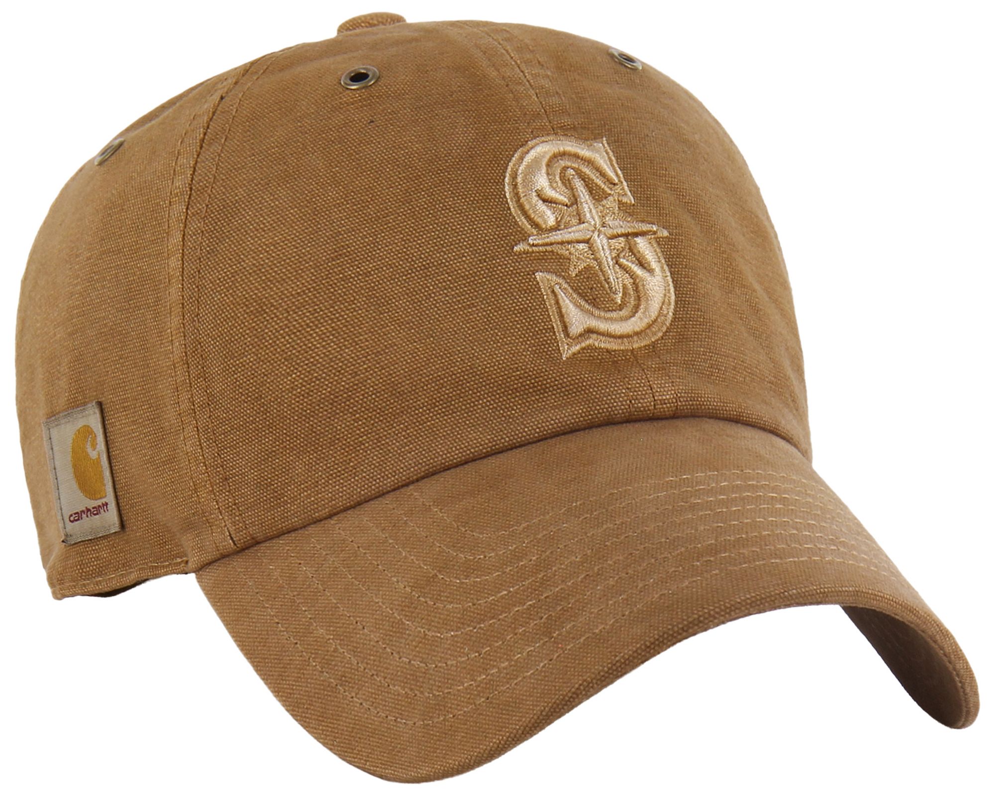 Carhartt x '47 Adult Seattle Mariners Brown Garment Dyed Clean Up Adjustable Hat