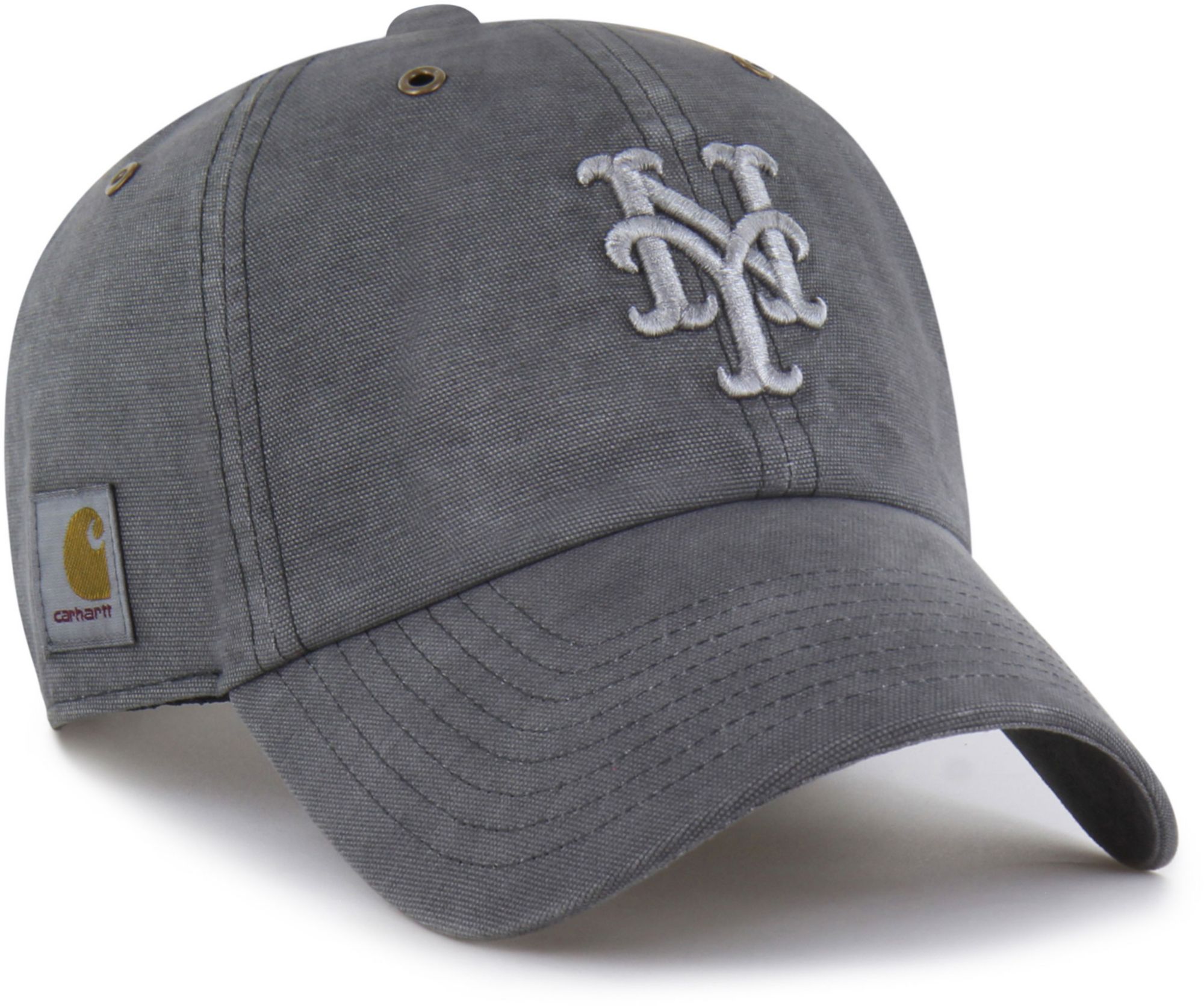 Carhartt x '47 Adult New York Mets Charcoal Garment Dyed Clean Up Adjustable Hat