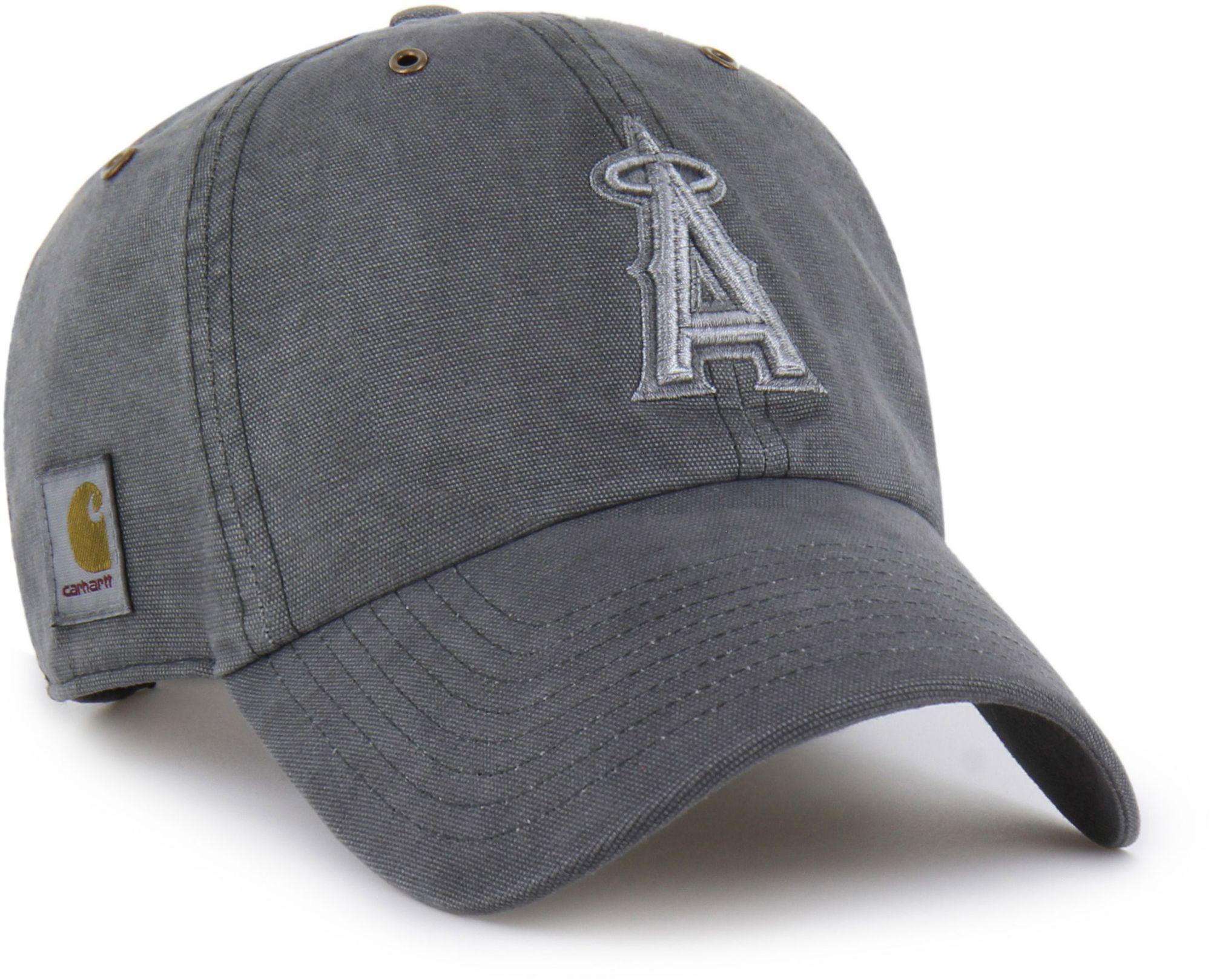 Carhartt x '47 Adult Los Angeles Angels Charcoal Garment Dyed Clean Up Adjustable Hat