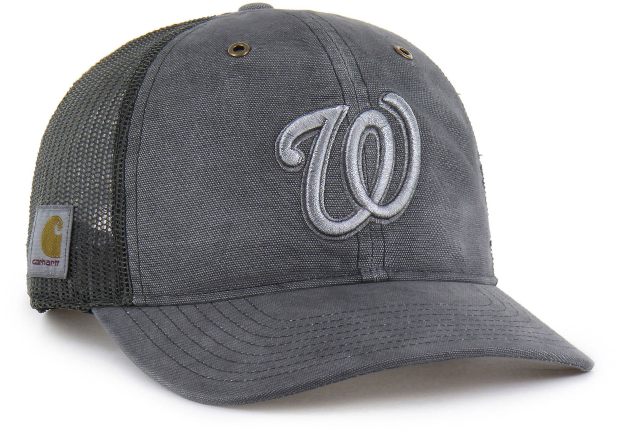 Carhartt x '47 Adult Washington Nationals Charcoal Garment Dyed Trucker Adjustable Hat