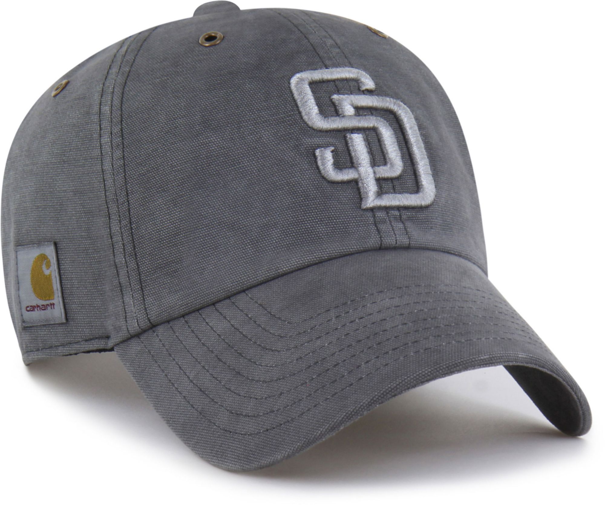 Carhartt x '47 Adult San Diego Padres Charcoal Garment Dyed Clean Up Adjustable Hat