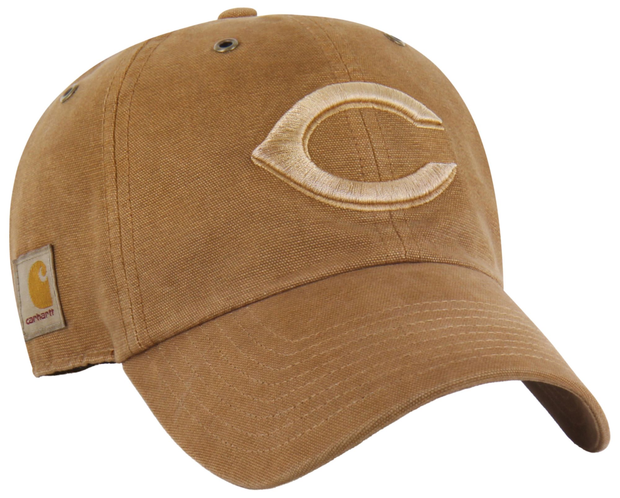 Carhartt x '47 Adult Cincinnati Reds Brown Garment Dyed Clean Up Adjustable Hat