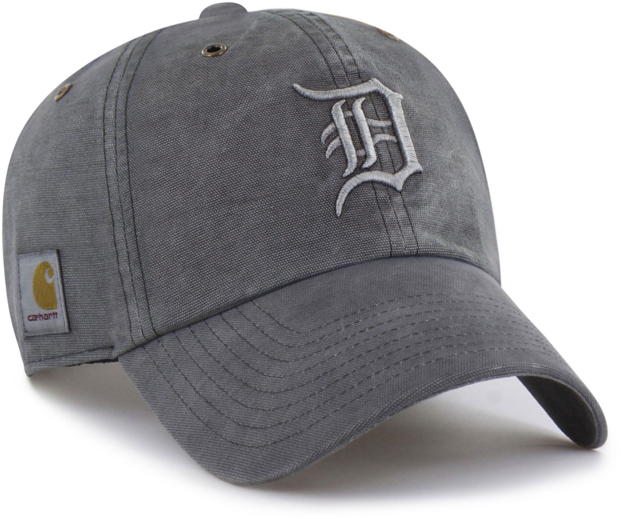 Carhartt x '47 Adult Detroit Tigers Charcoal Garment Dyed Clean Up Adjustable Hat
