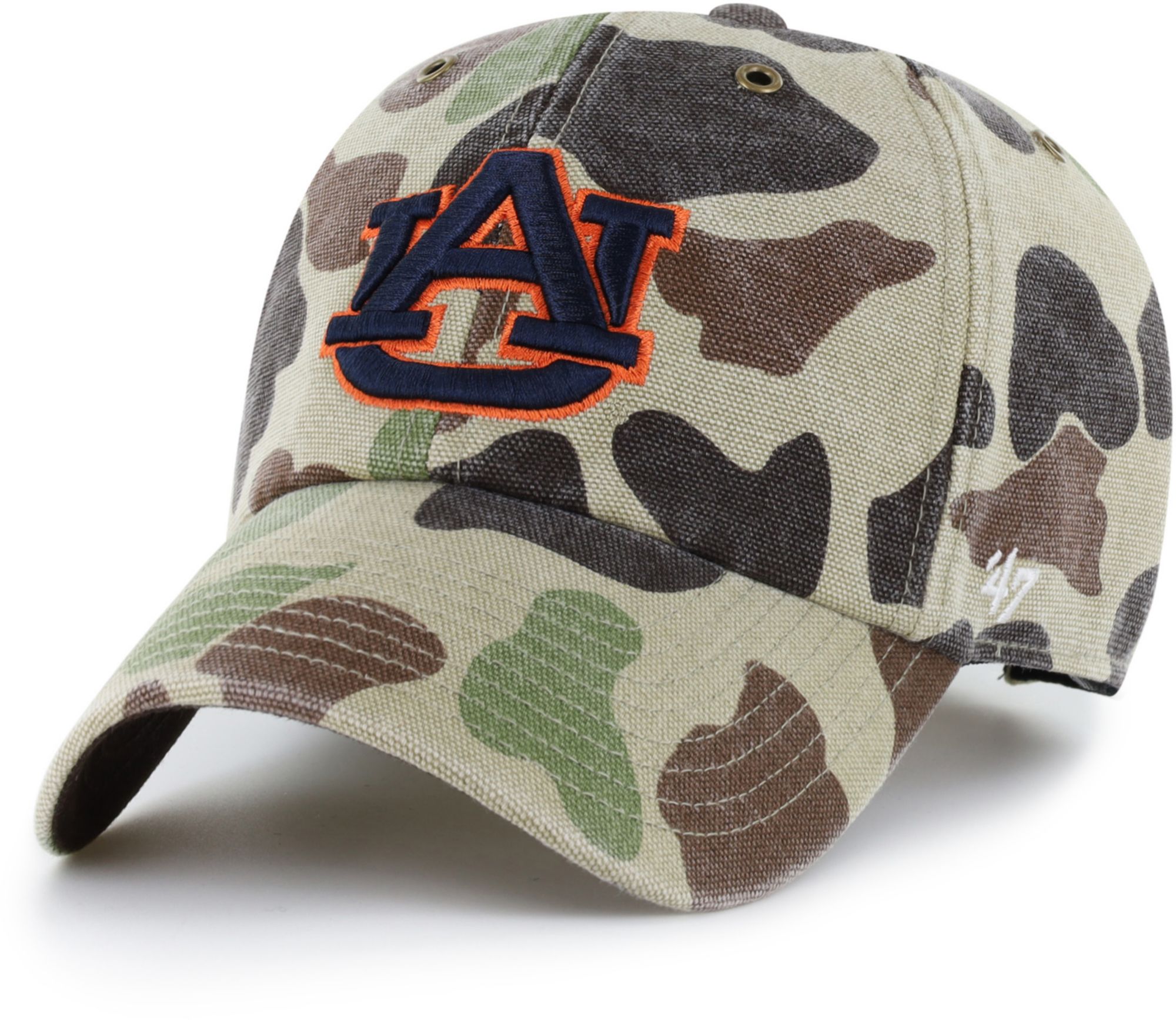Carhartt x '47 Adult Auburn Tigers Duck Camo Clean Up Adjustable Hat