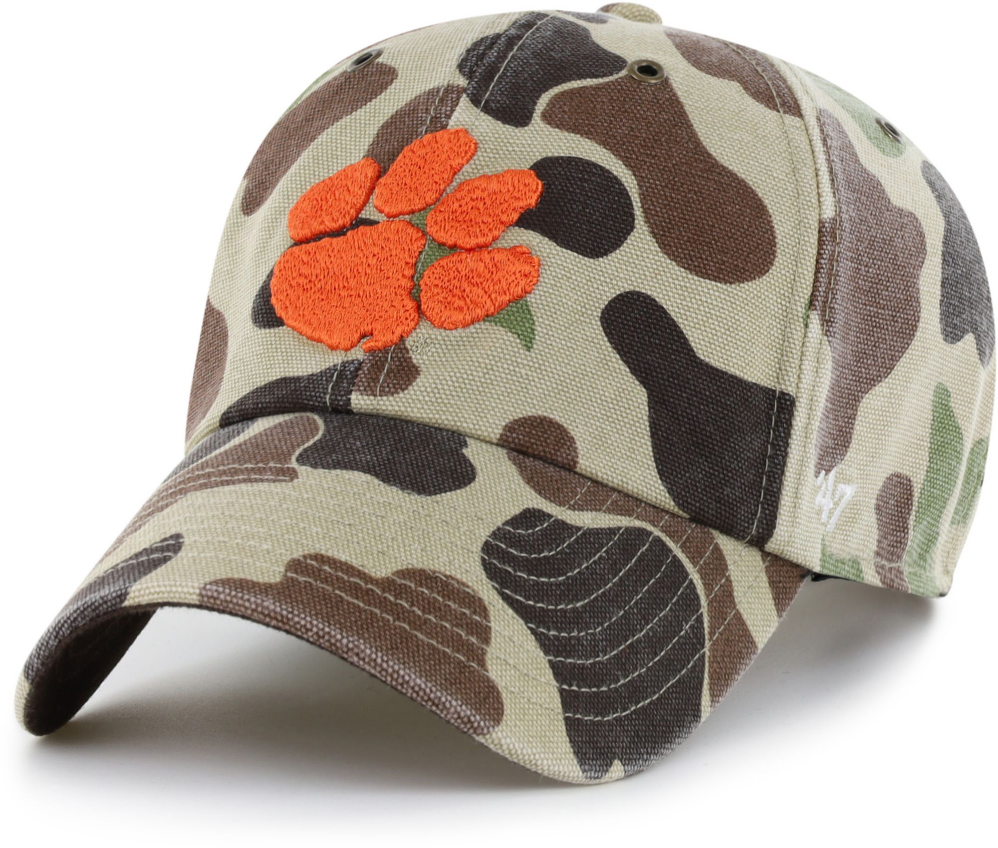 Carhartt x '47 Adult Clemson Tigers Duck Camo Clean Up Adjustable Hat