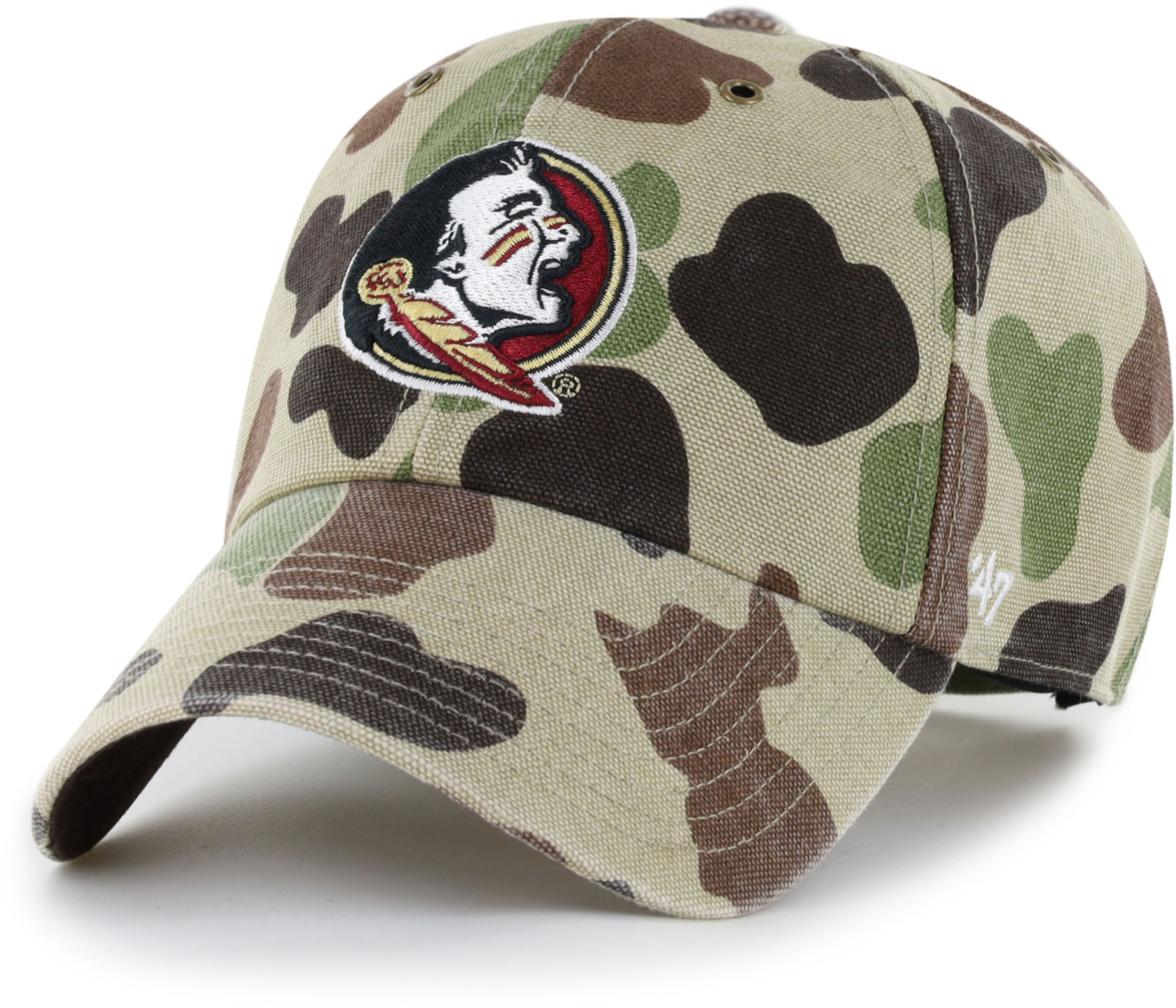 Carhartt x '47 Adult Florida State Seminoles Duck Camo Clean Up Adjustable Hat