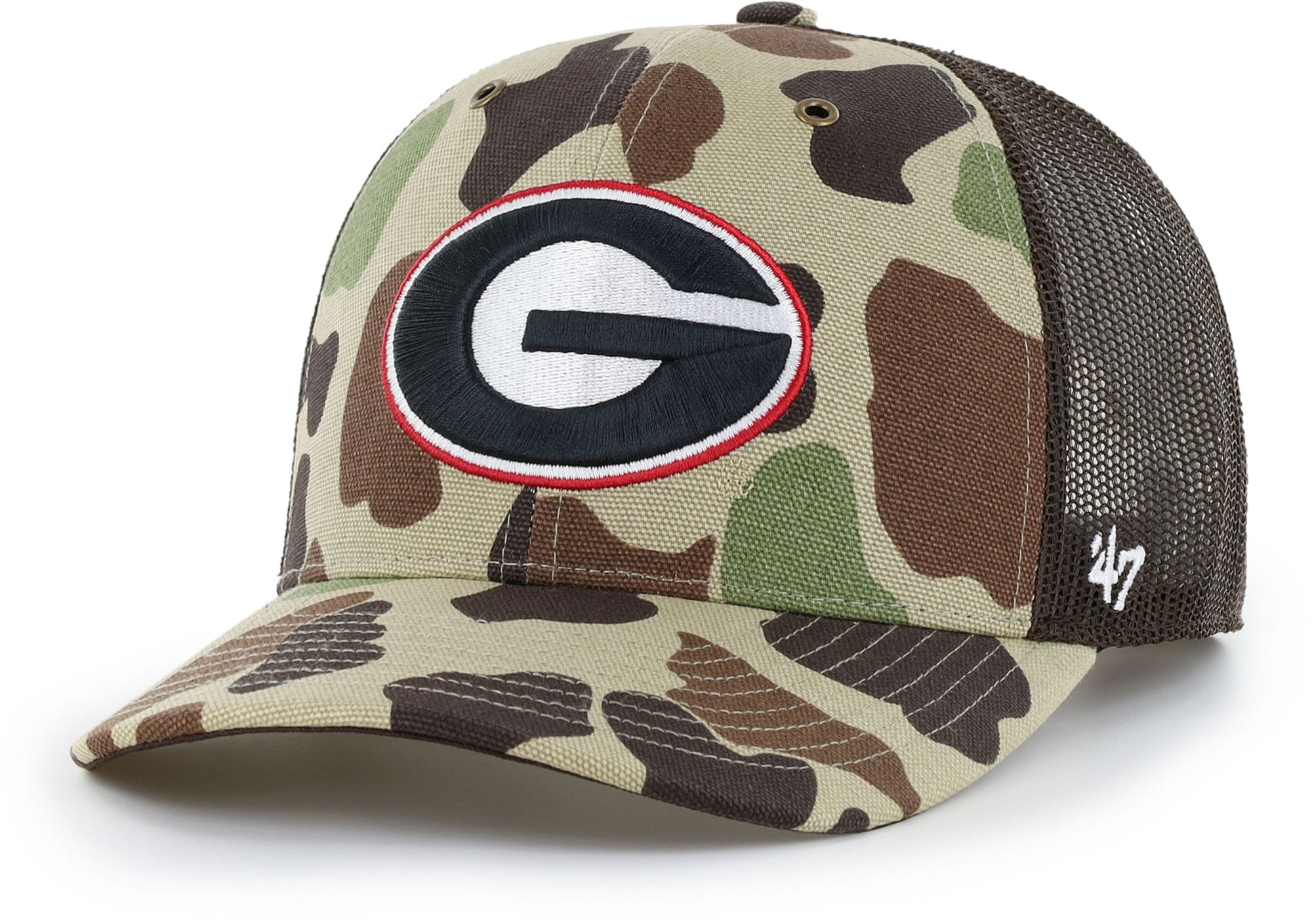Carhartt x '47 Adult Georgia Bulldogs Duck Camo Adjustable Trucker Hat