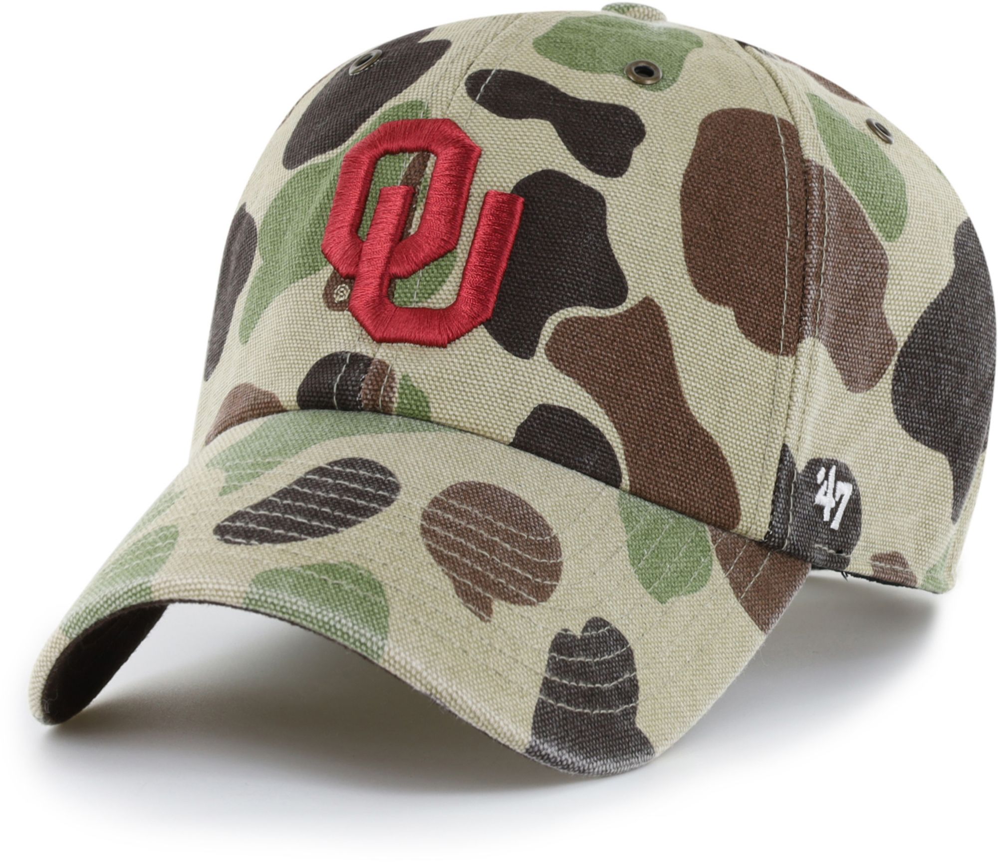 Carhartt x '47 Adult Oklahoma Sooners Duck Camo Clean Up Adjustable Hat