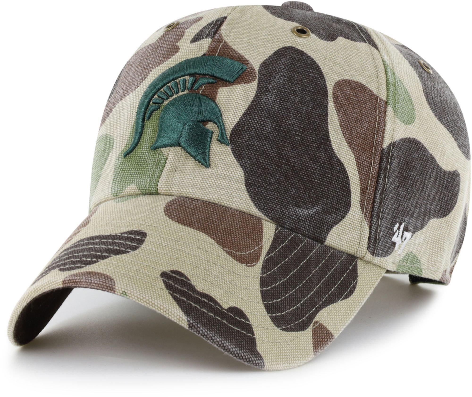 Carhartt x '47 Adult Michigan State Spartans Duck Camo Clean Up Adjustable Hat