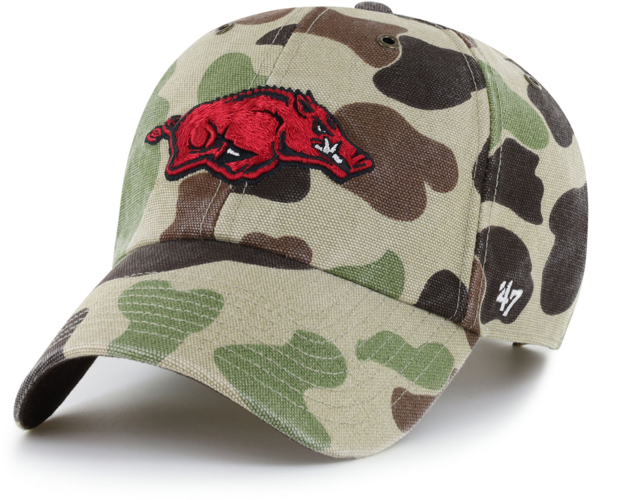 Carhartt x '47 Adult Arkansas Razorbacks Duck Camo Clean Up Adjustable Hat