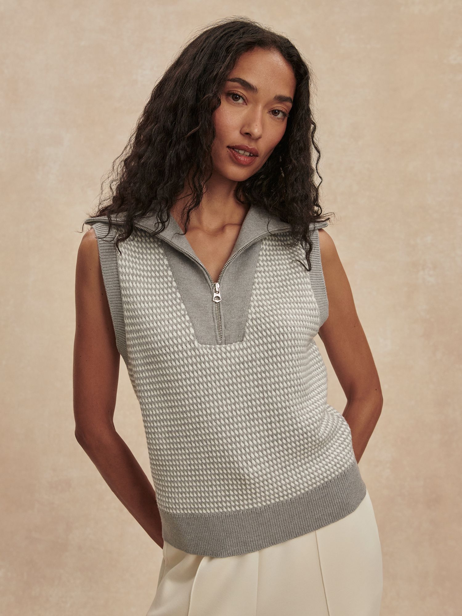 Grey Melange/White