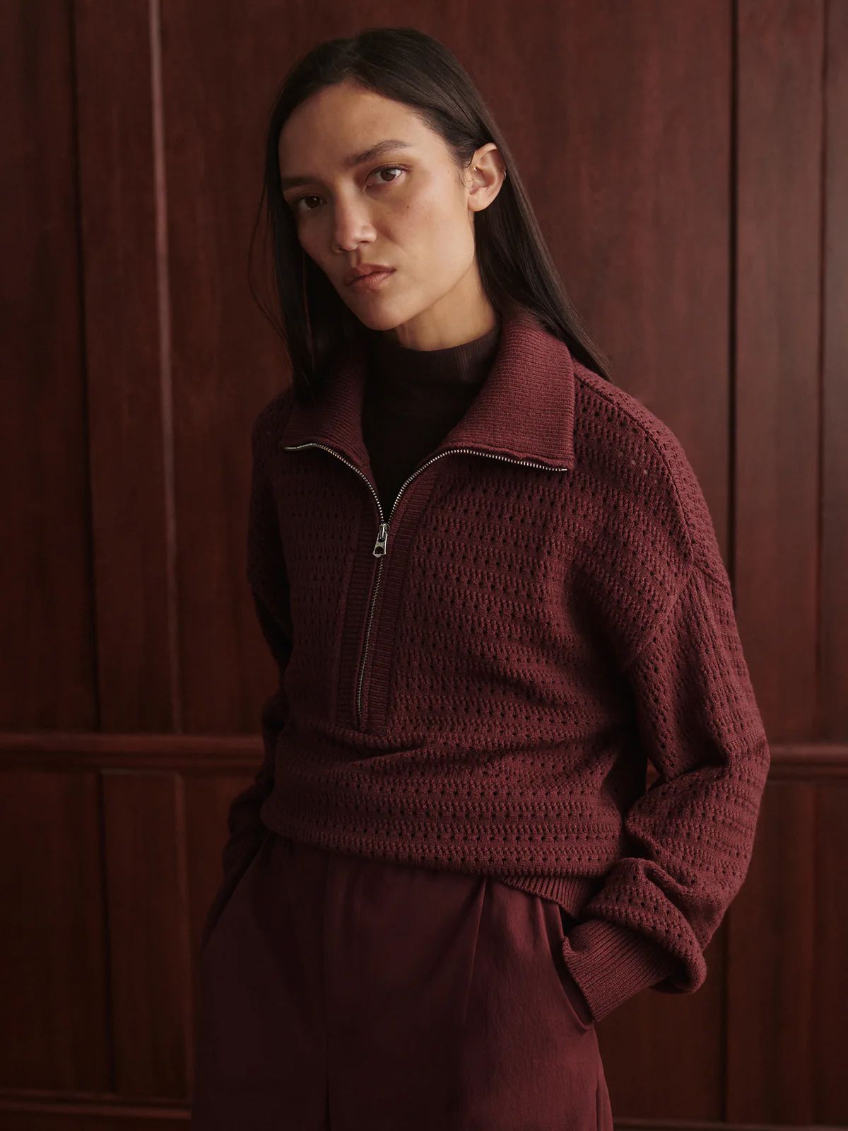 Varley Women's Darla 1/2-Zip Knit Sweater