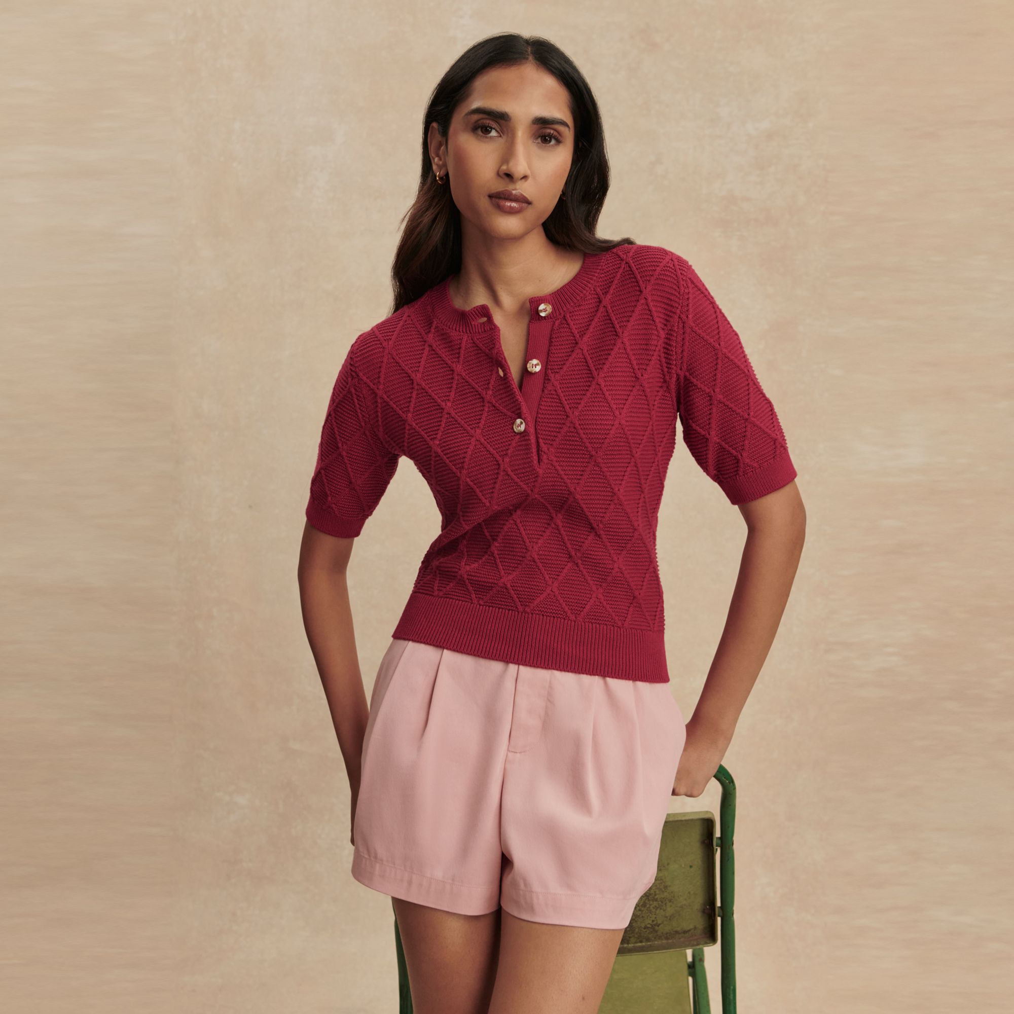 Varley Women's Merryn Diamond Knit Top