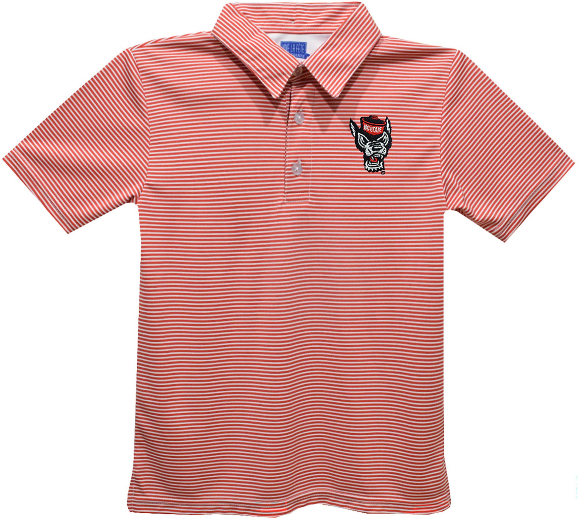 Vive La Fete Boys' NC State Wolfpack Red Ted Pencil Stripe Polo