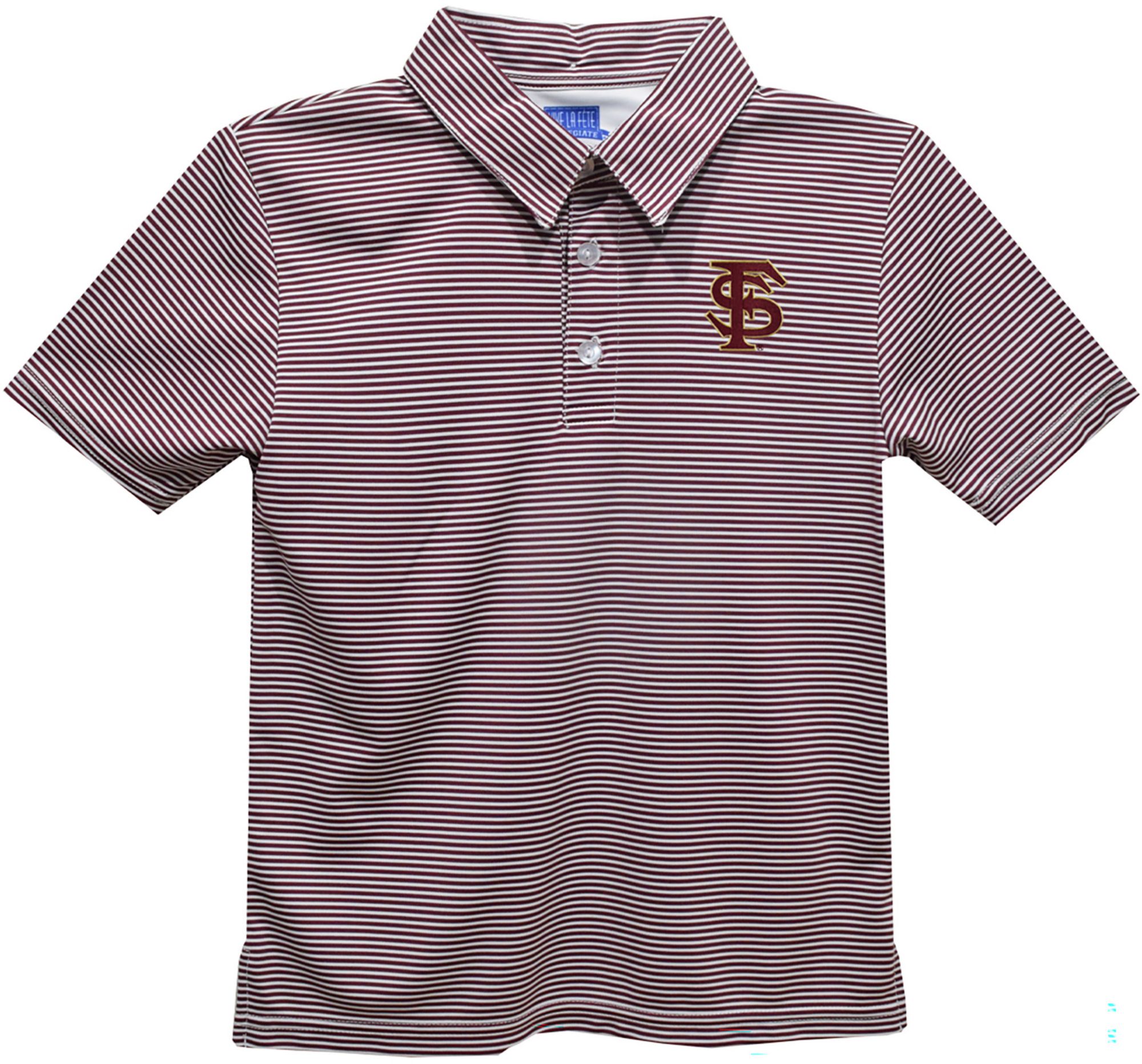 Vive La Fete Boys' Florida Gators Maroon Ted Pencil Stripe Polo