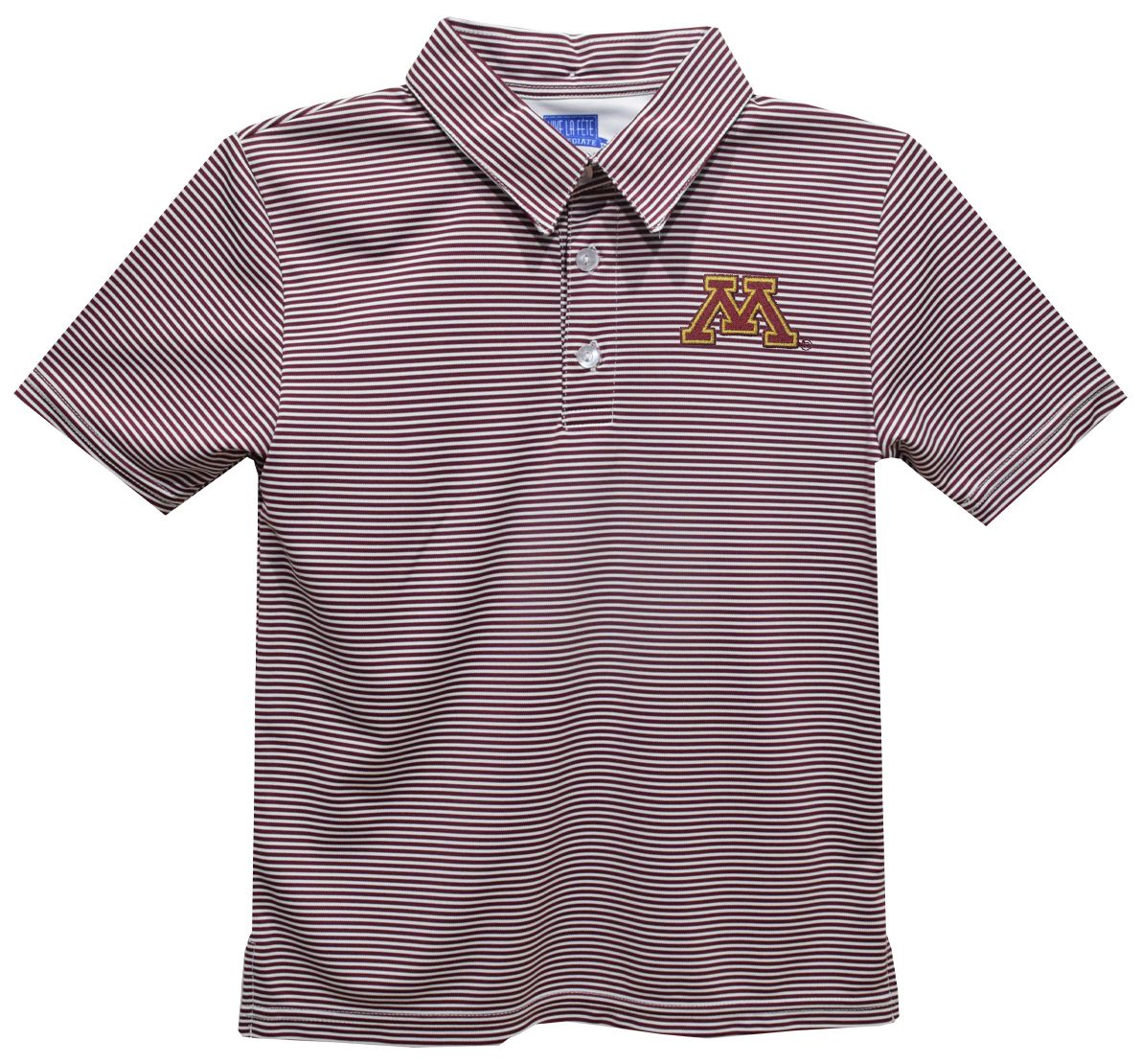 Vive La Fete Boys' Minnesota Golden Gophers Maroon Ted Pencil Stripe Polo