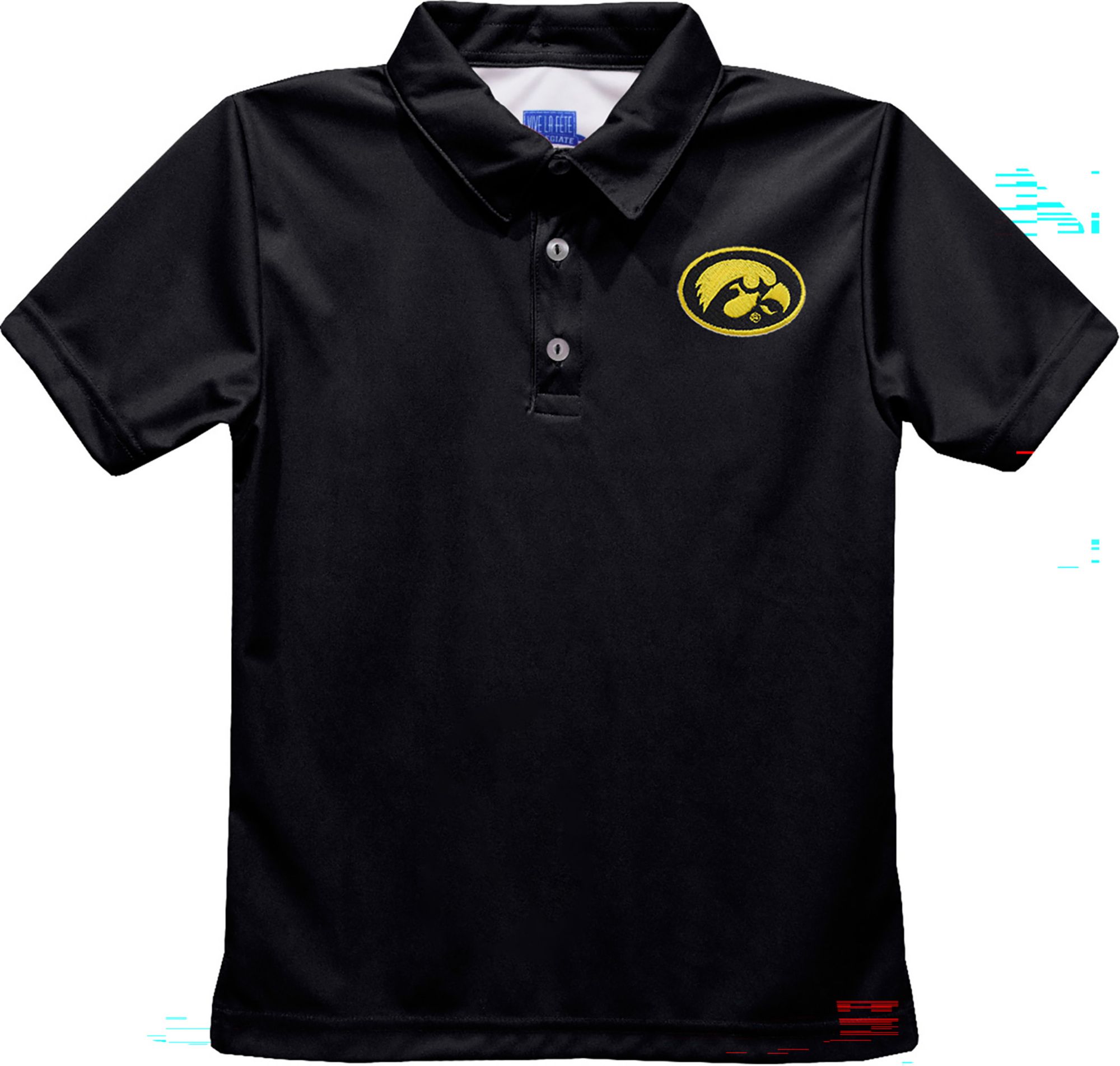 Vive La Fete Boys' Iowa Hawkeyes Black Dave Polo