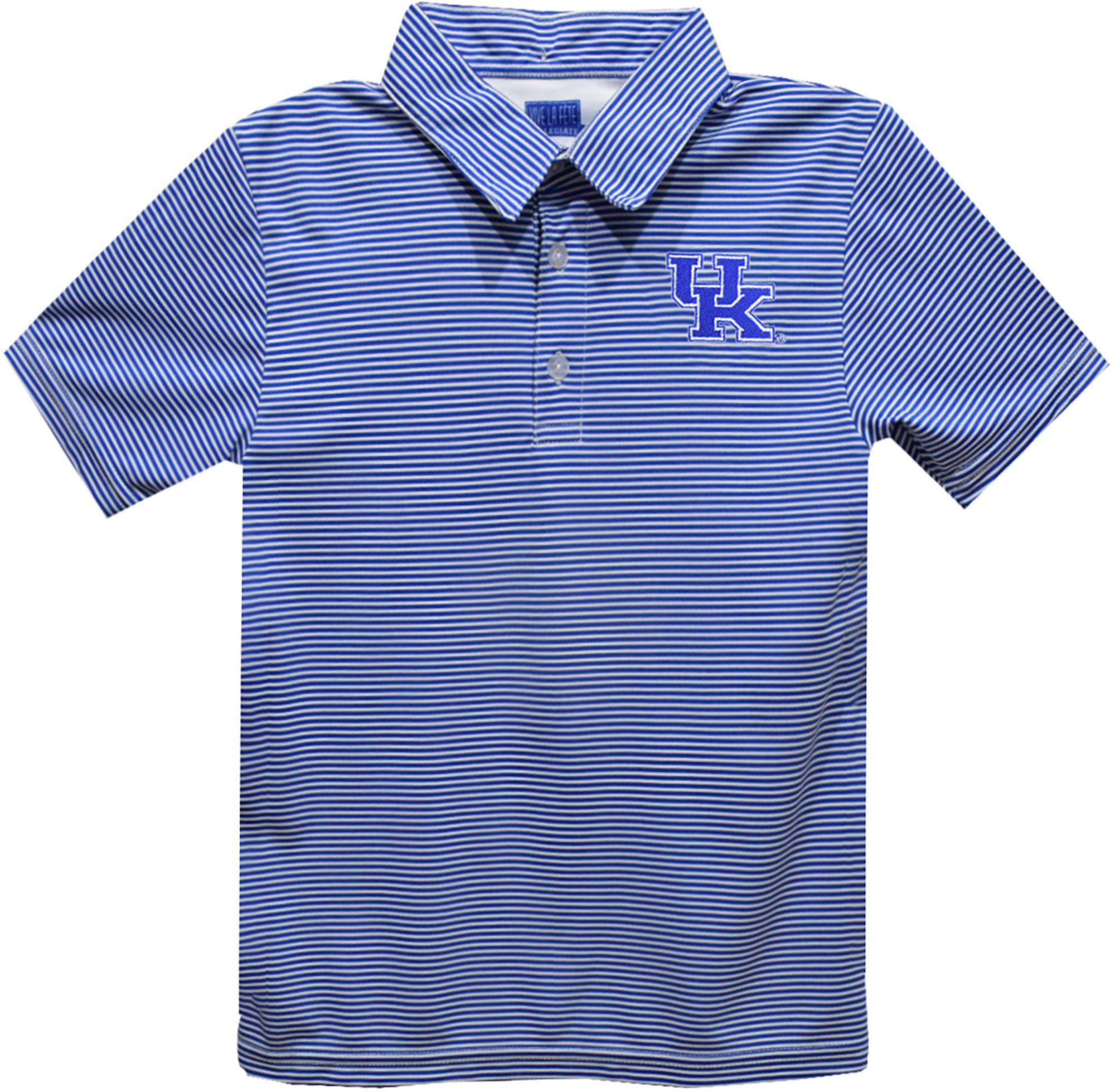 Vive La Fete Boys' Kentucky Wildcats Blue Ted Pencil Stripe Polo