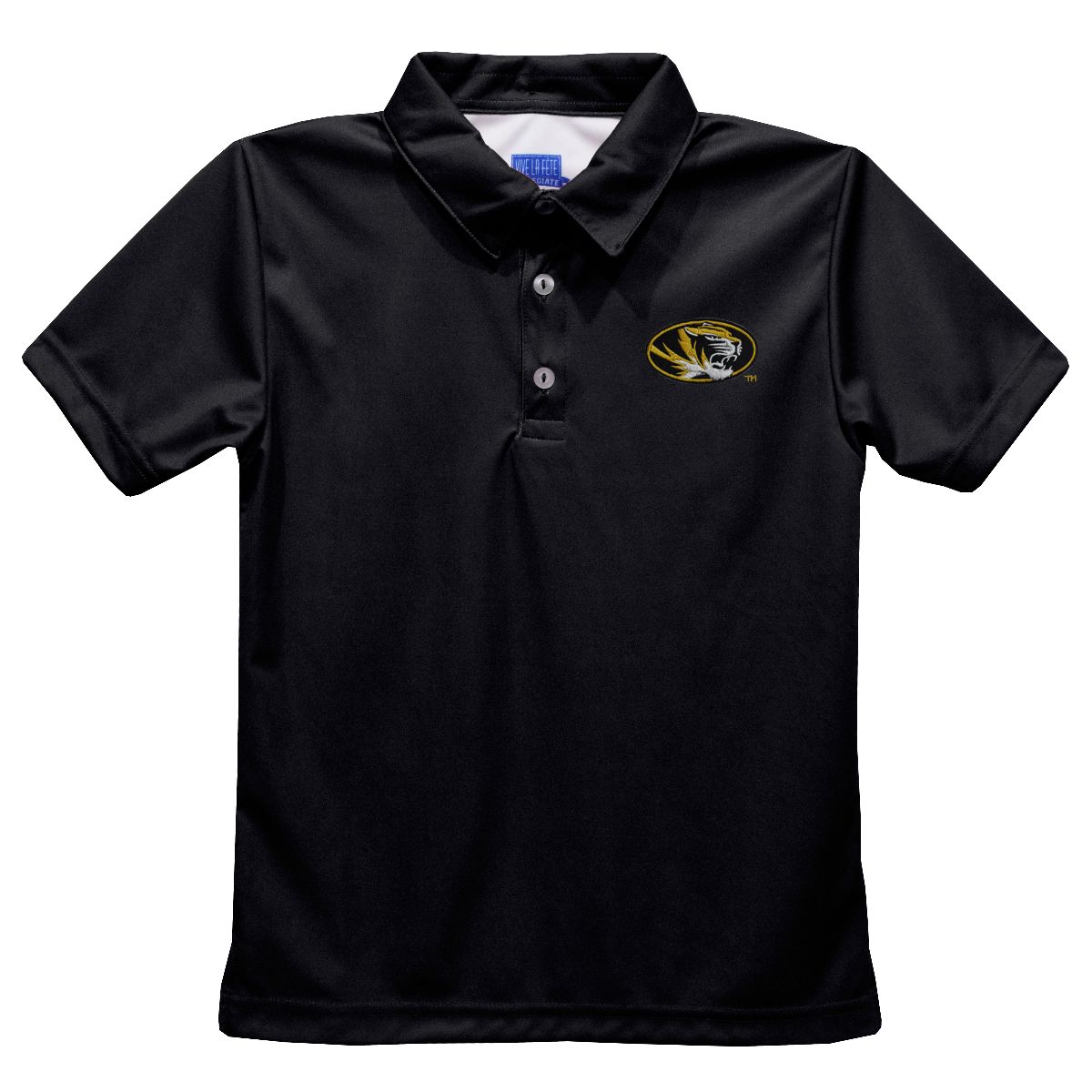 Vive La Fete Boys' Missouri Tigers Black Dave Polo