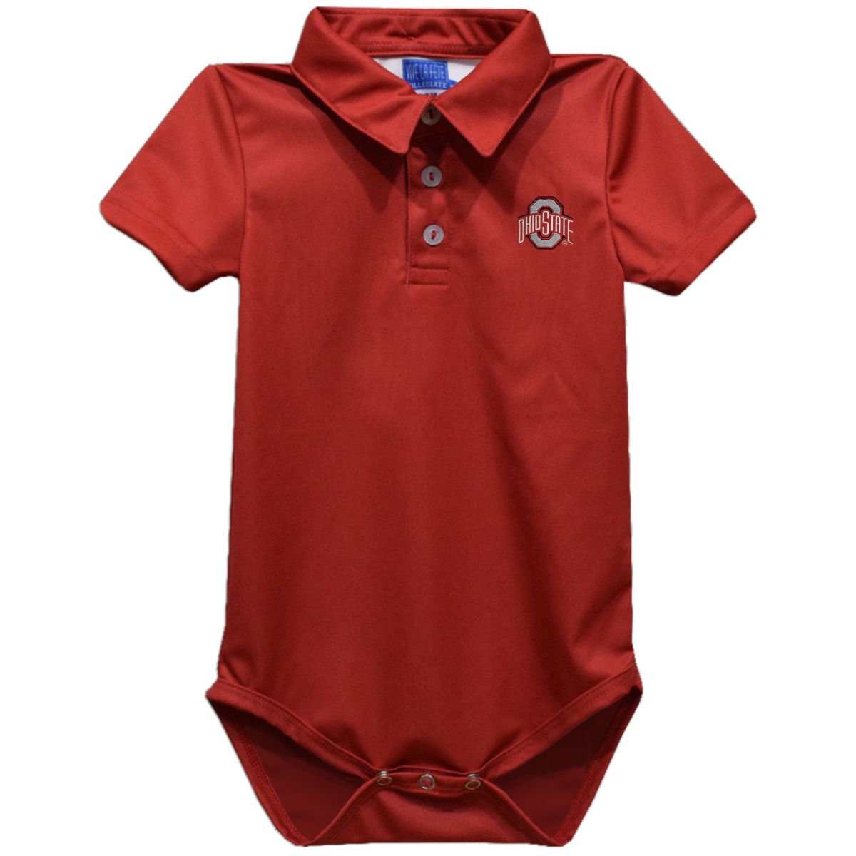 Vive La Fete Infant Ohio State Buckeyes Red Ted Polo Creeper