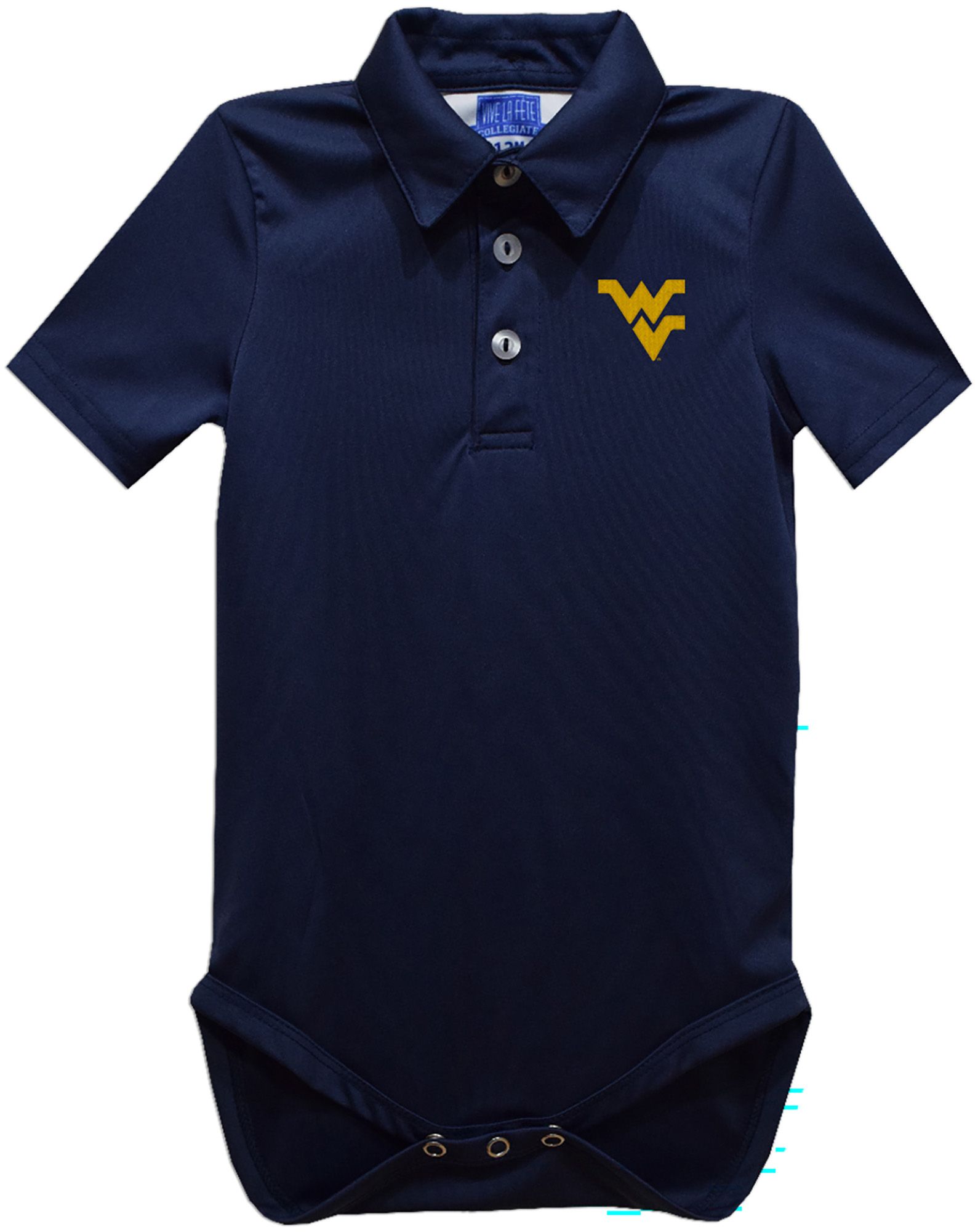 Vive La Fete Infant West Virginia Mountaineers Blue Ted Polo Creeper