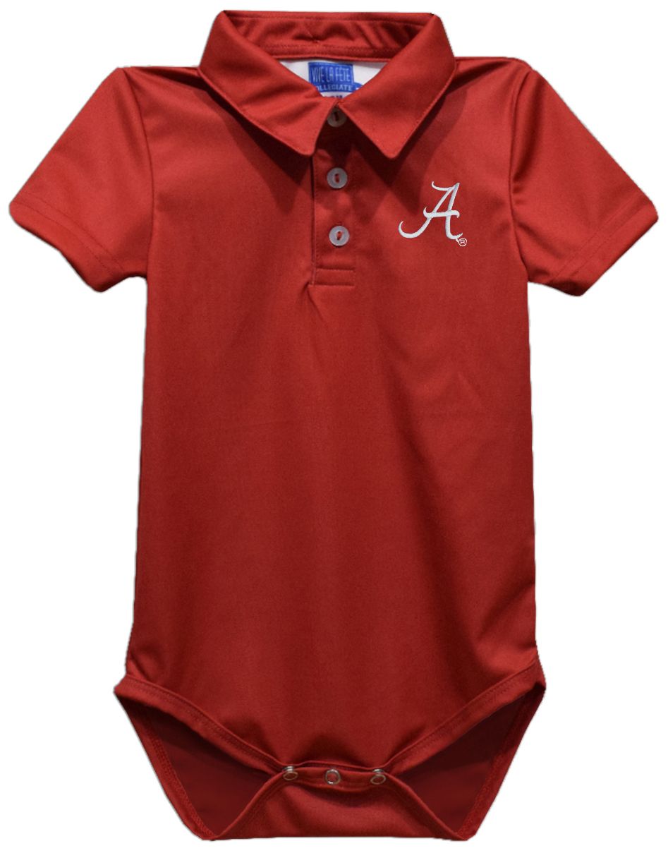 Vive La Fete Infant Alabama Crimson Tide Red Ted Polo Creeper