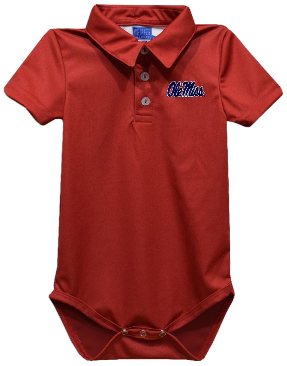 Vive La Fete Infant Ole Miss Rebels Red Ted Polo Creeper