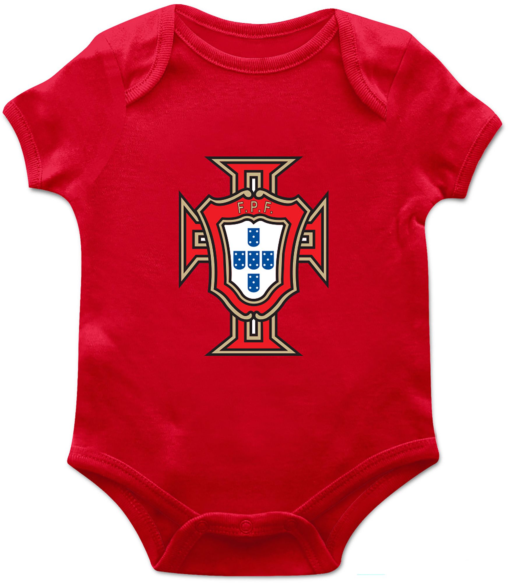 Vive La Fete Infant Portugal National Team Badge Red Bodysuit