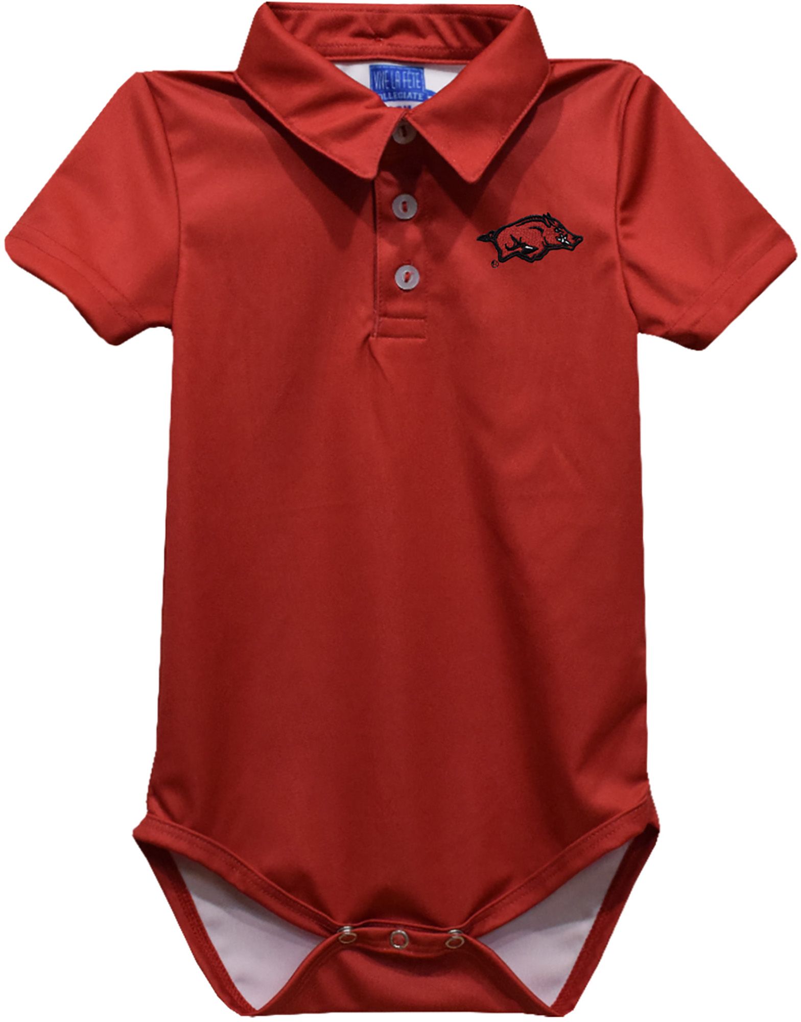 Vive La Fete Infant Arkansas Razorbacks Red Ted Polo Creeper