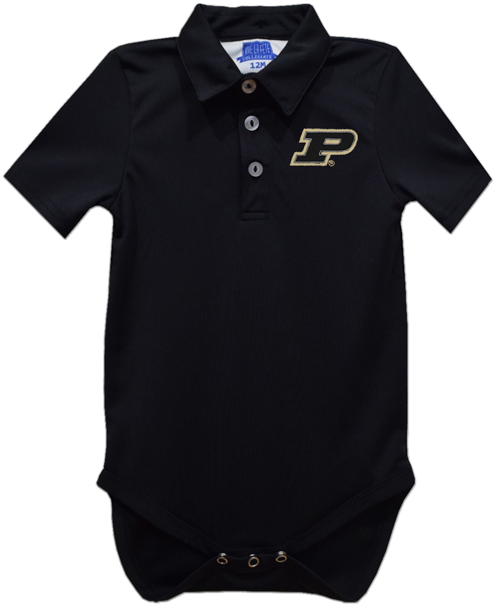 Vive La Fete Infant Purdue Boilermakers Black Ted Polo Creeper