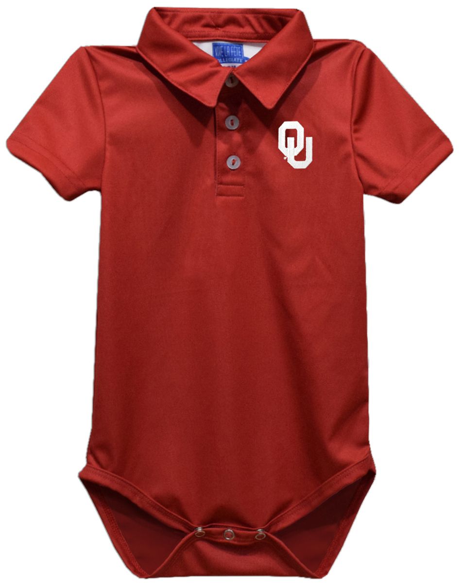 Vive La Fete Infant Oklahoma Sooners Red Ted Polo Creeper