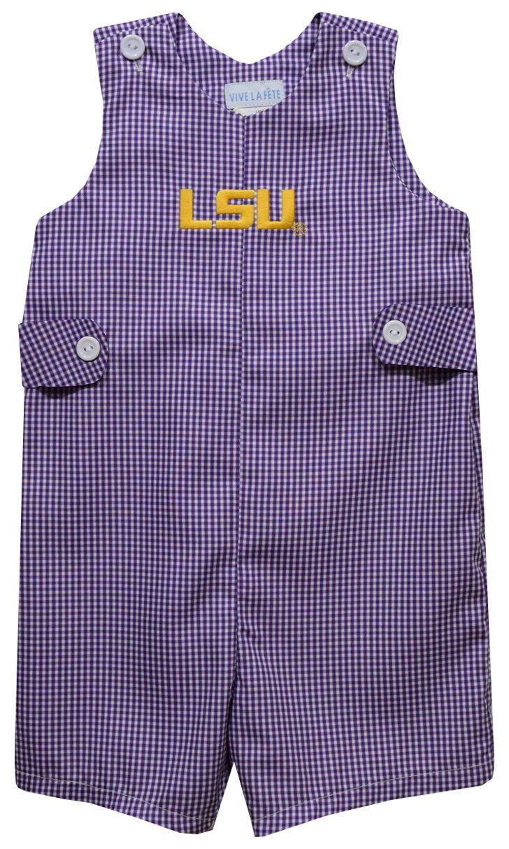 Vive La Fete Infant LSU Tigers Purple John John Onesie