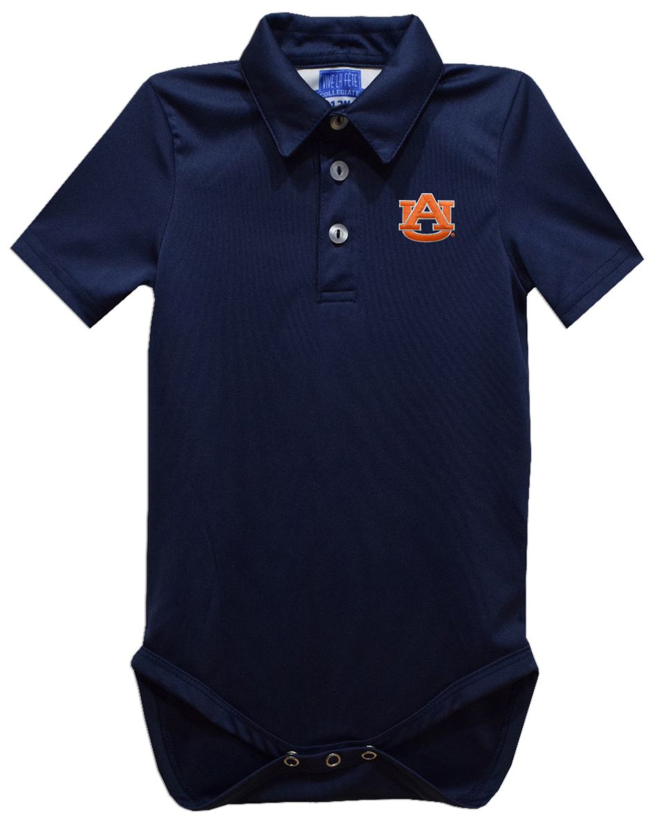 Vive La Fete Infant Auburn Tigers Navy Ted Polo Creeper