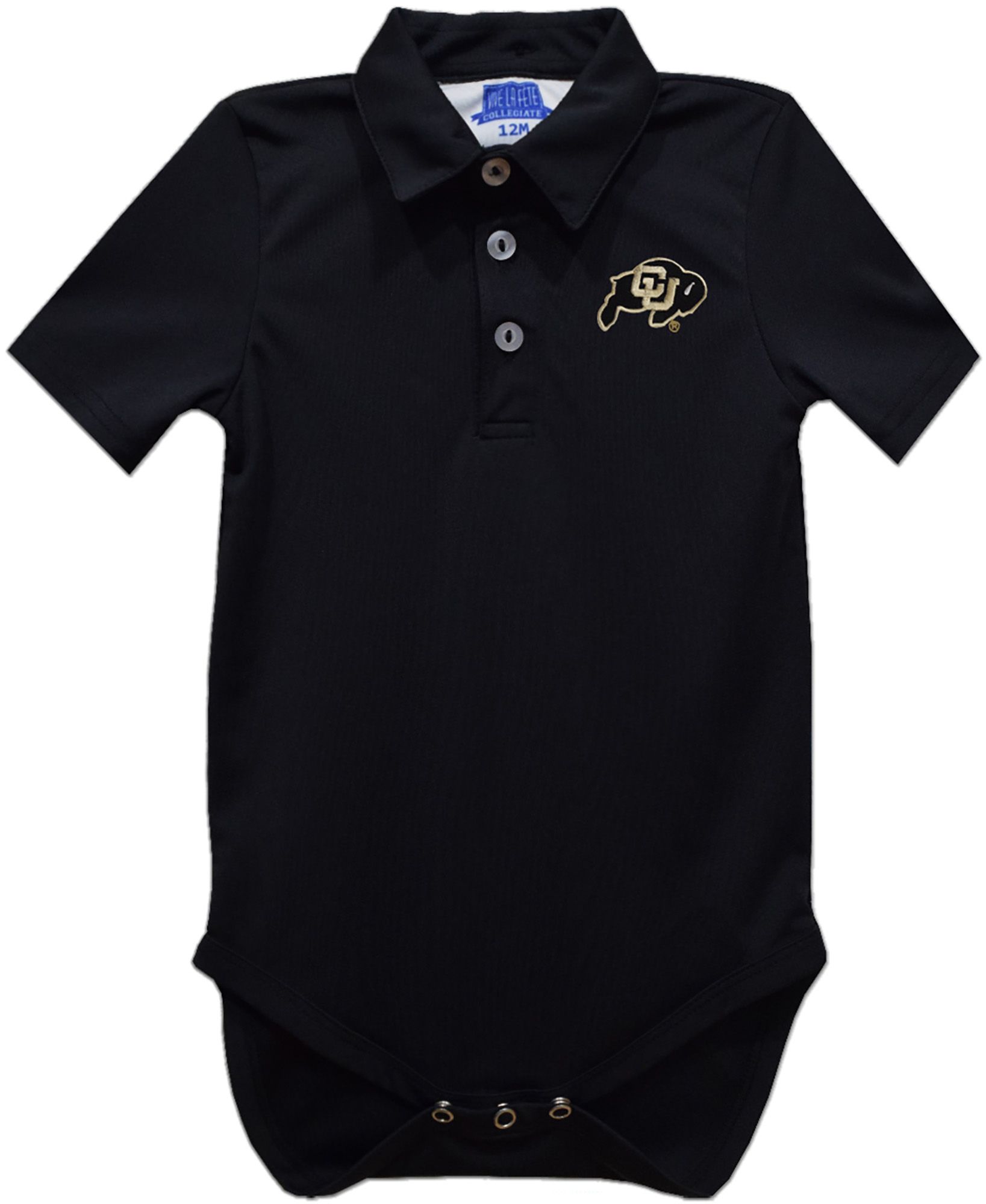 Vive La Fete Infant Colorado Buffaloes Black Ted Polo Creeper