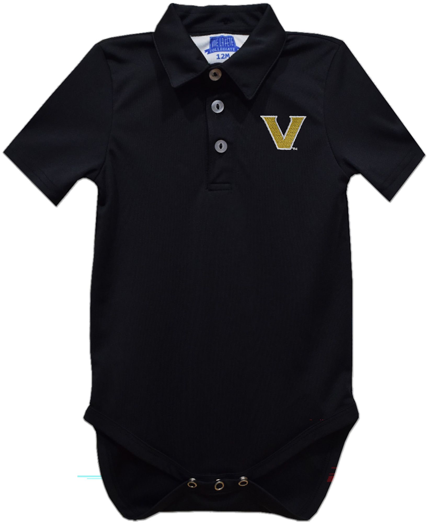 Vive La Fete Infant Vanderbilt Commodores Black Ted Polo Creeper