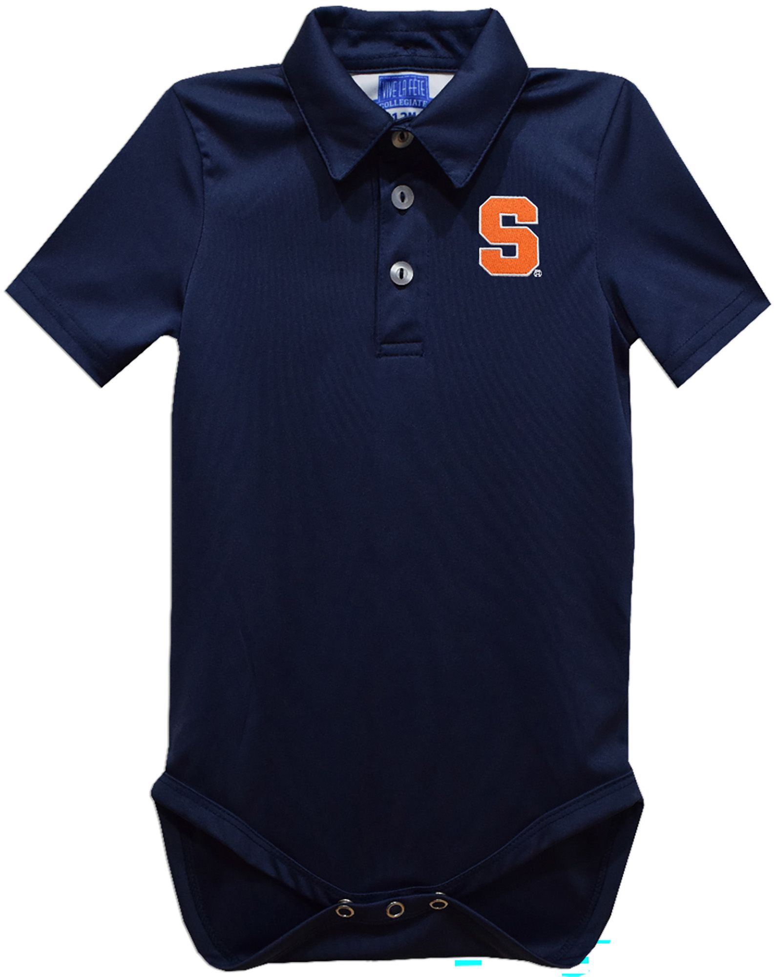 Vive La Fete Infant Syracuse Orange Navy Ted Polo Creeper