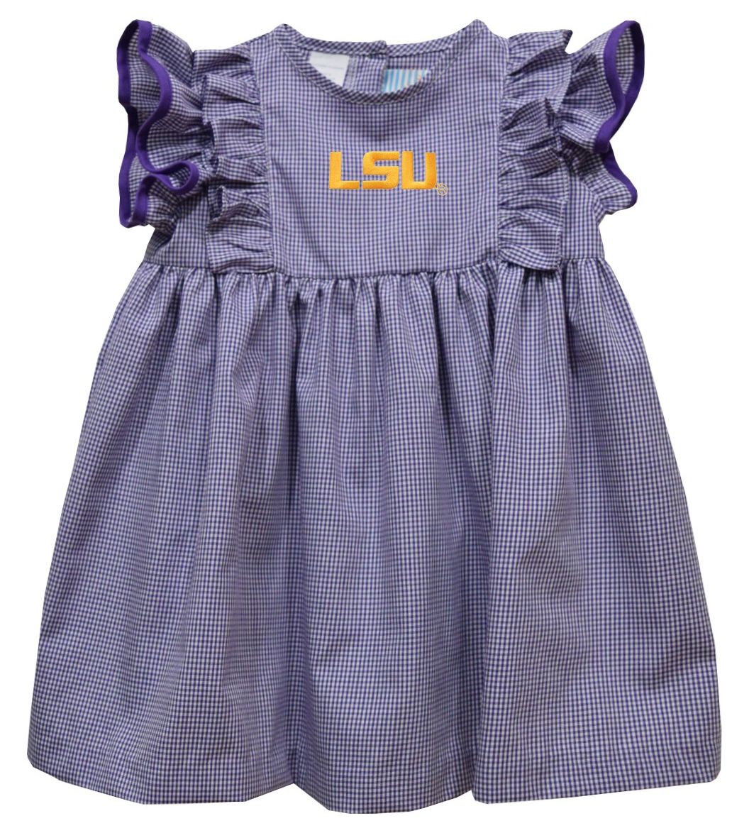 Vive La Fete Toddler LSU Tigers Purple Ruffle Dress