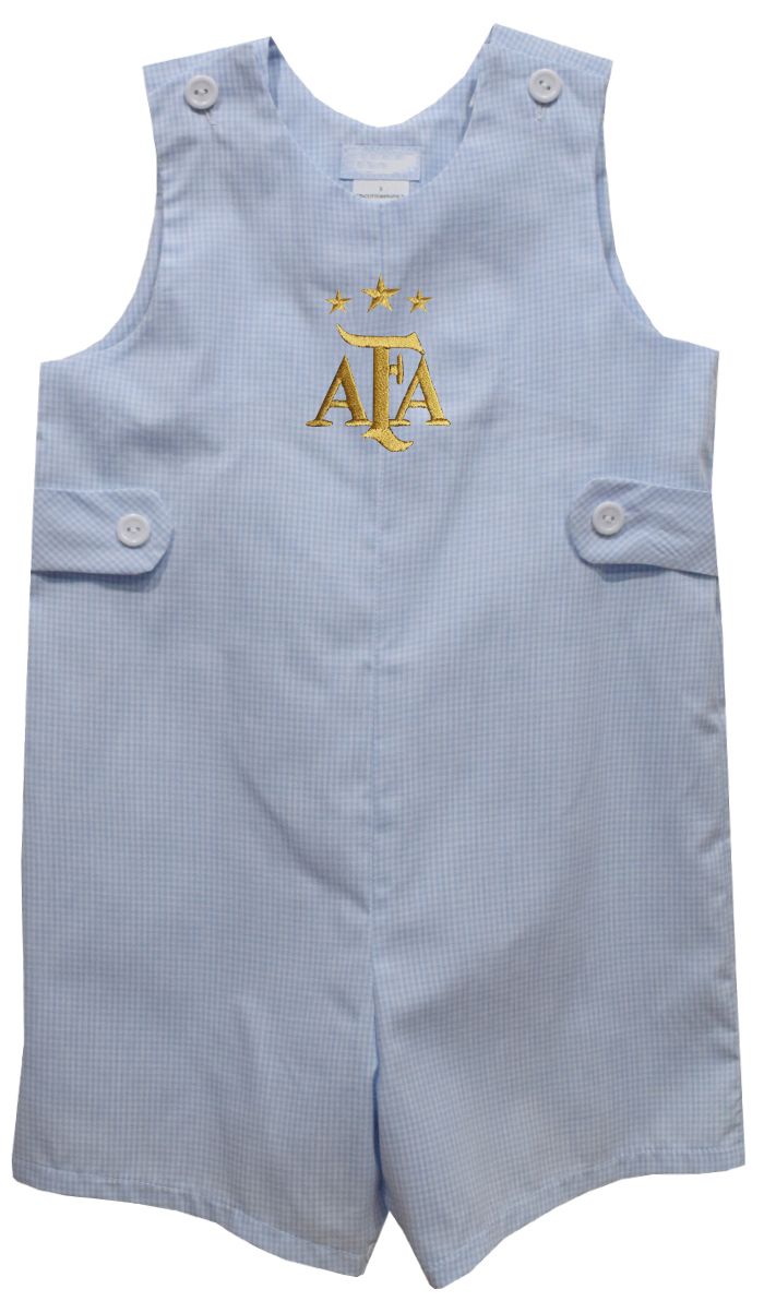 Viva La Fete Infant Argentina National Team Jon Jon Light Blue Romper