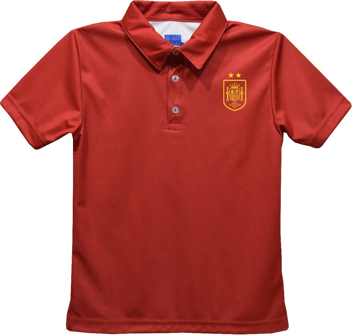 Viva La Fete Toddler Spain National Team Solid Red Polo