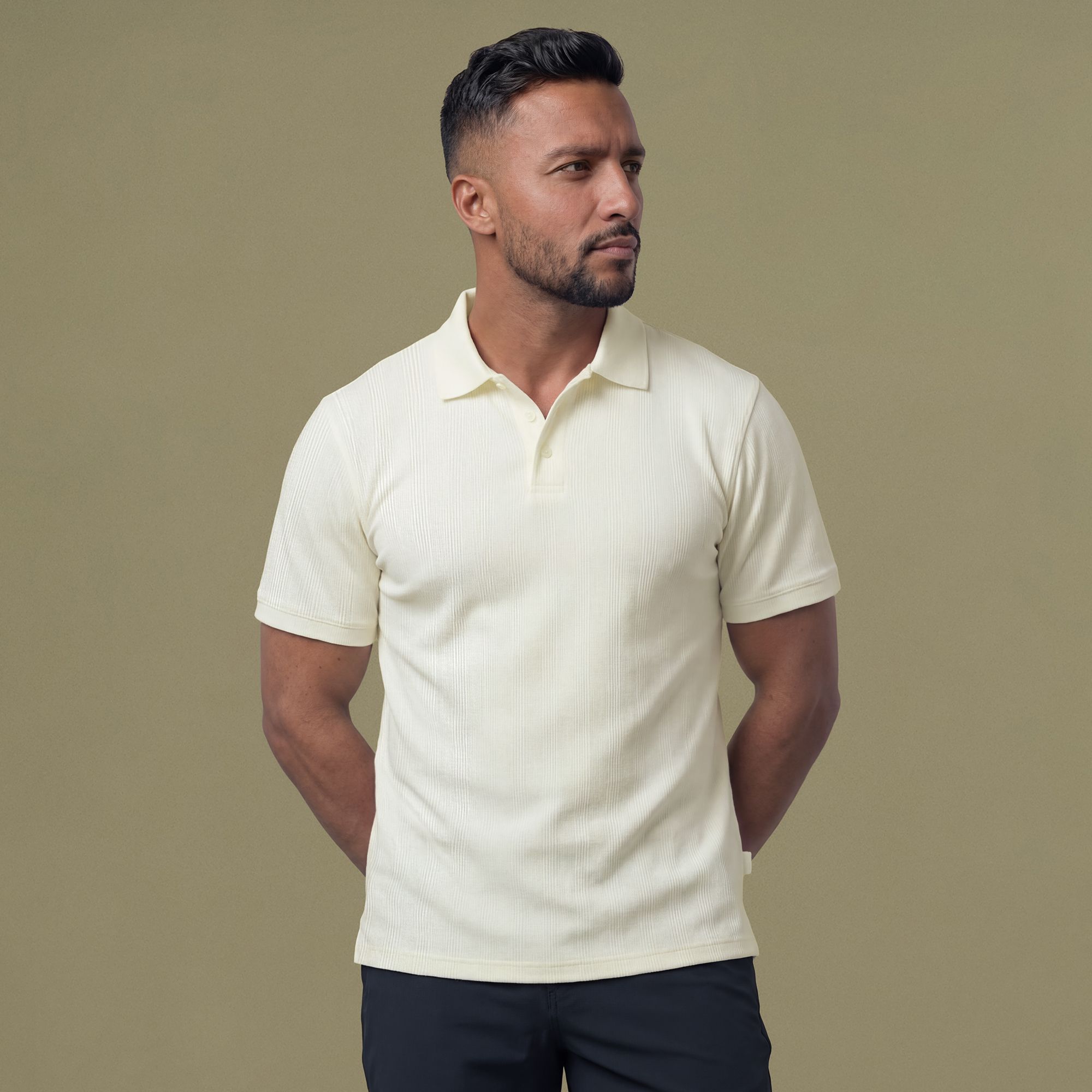 VRST Men's Textured Polo