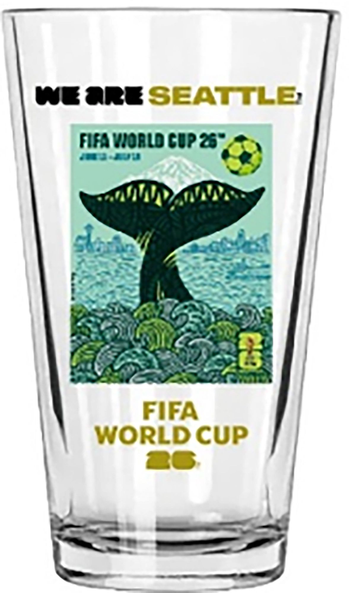 Wagon Seattle Host City Poster 16 oz. Pint Glass