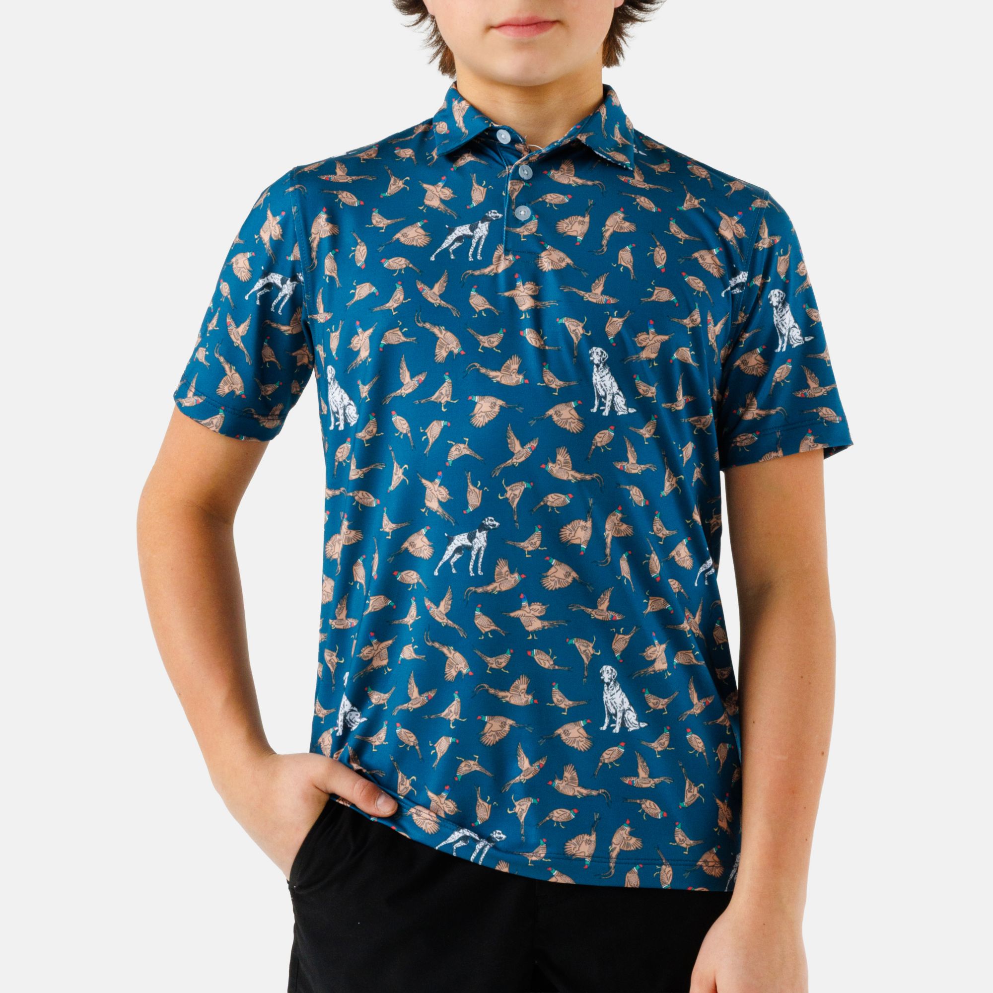 Waggle Boys' Bird Dog Golf Polo