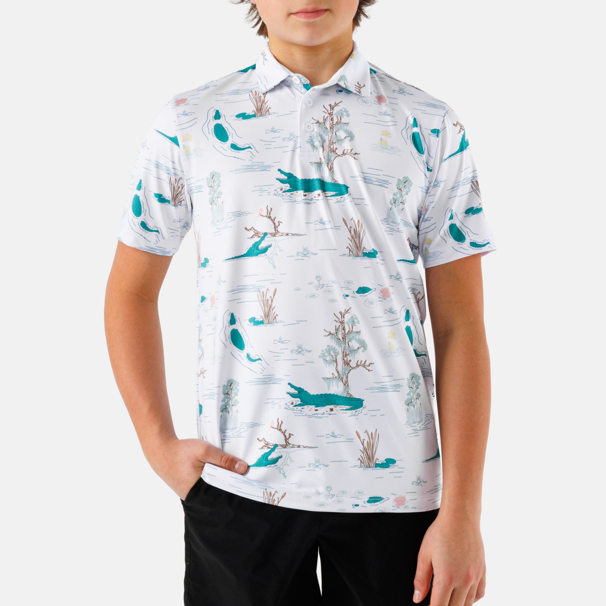 Waggle Boys Water Hazard Golf Polo