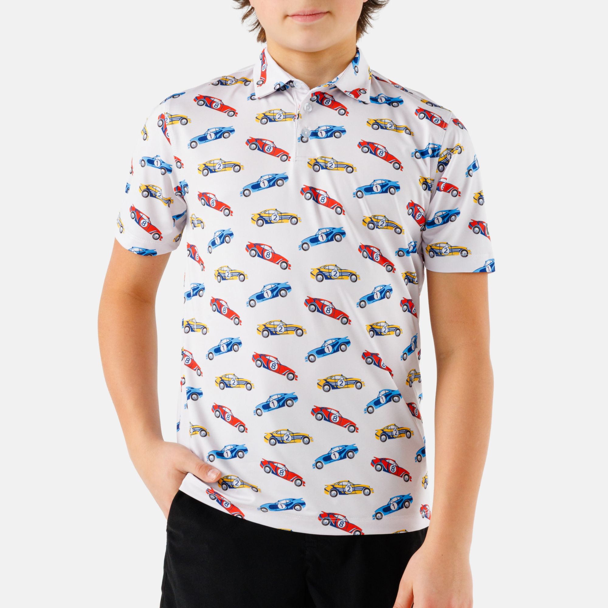 Waggle Boys' Fast Lane Golf Polo