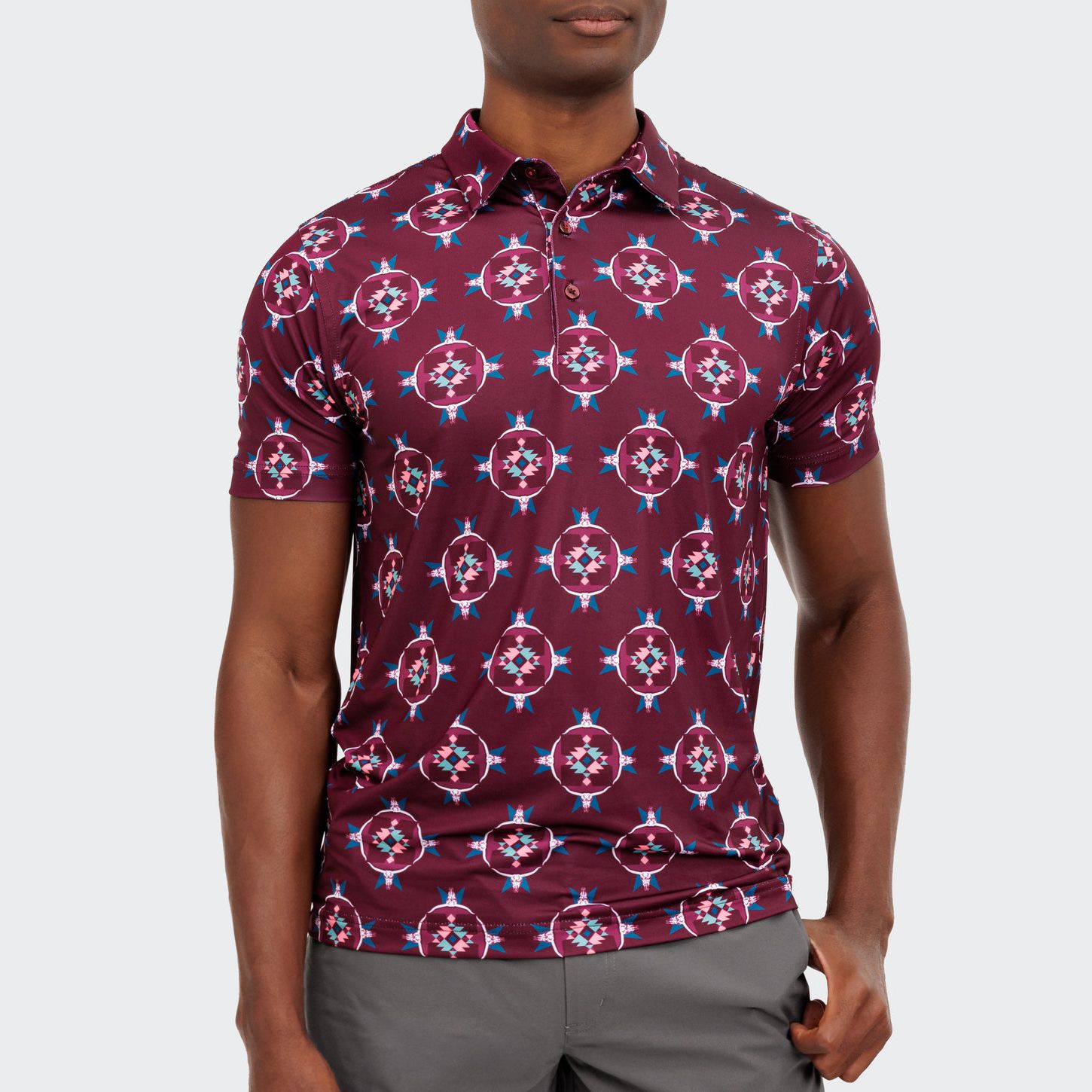 Waggle Men's Longhorn Ledge Men's Golf Polo