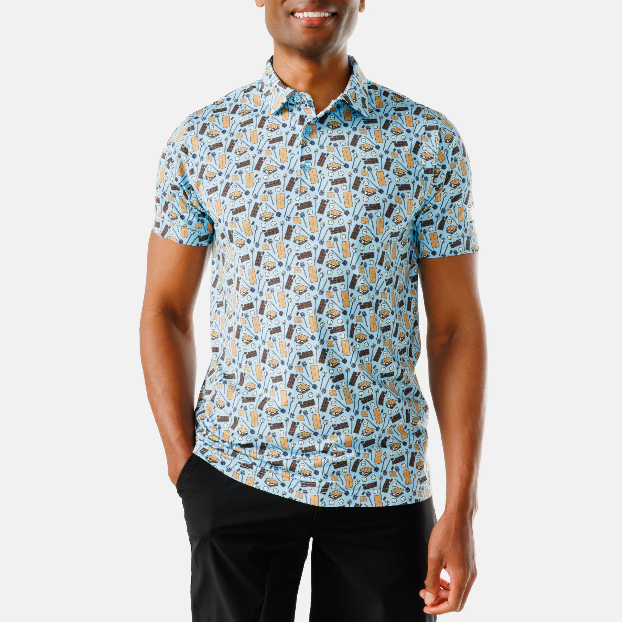 Waggle Men's Want S'more Golf Polo