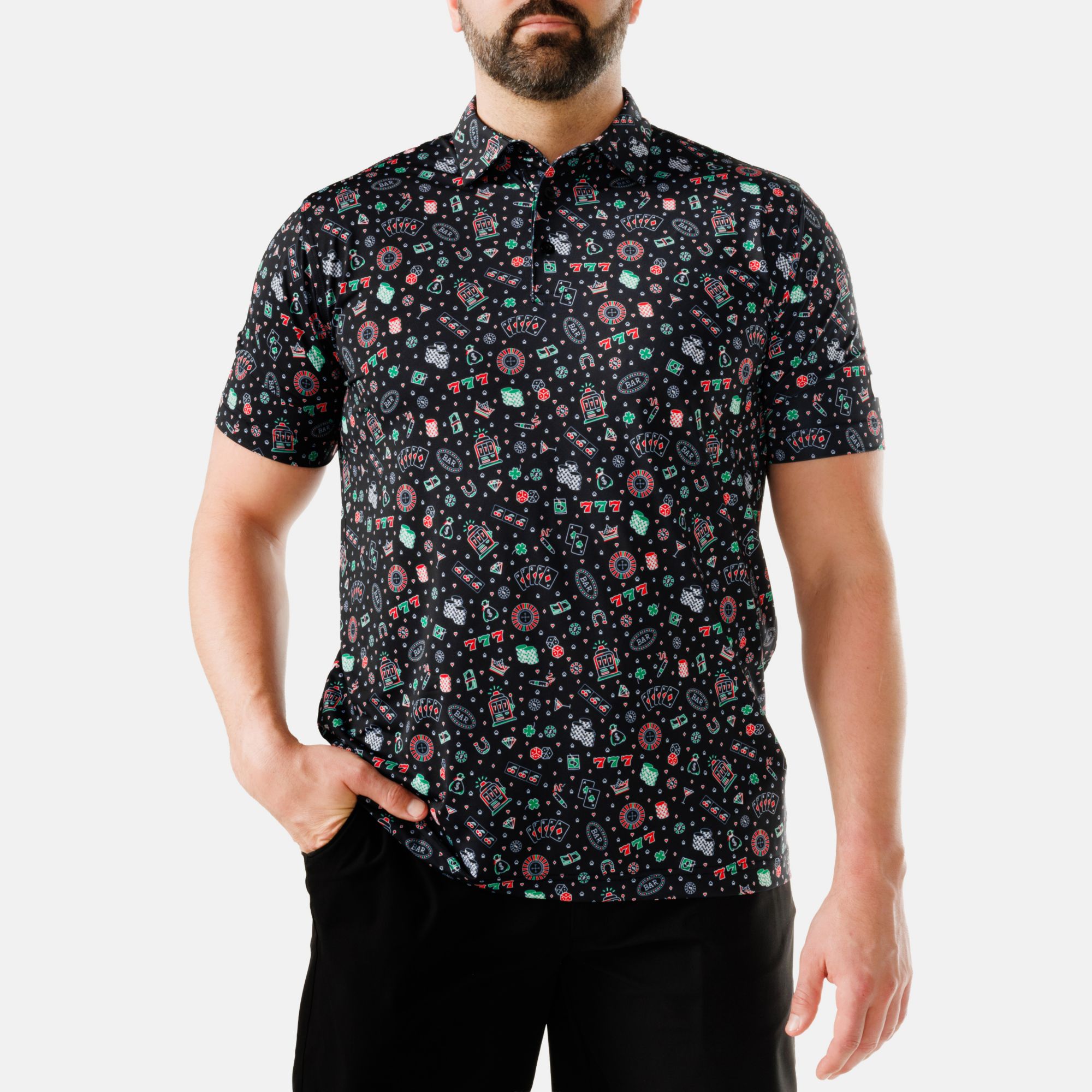 Waggle Men's High Roller Golf Polo